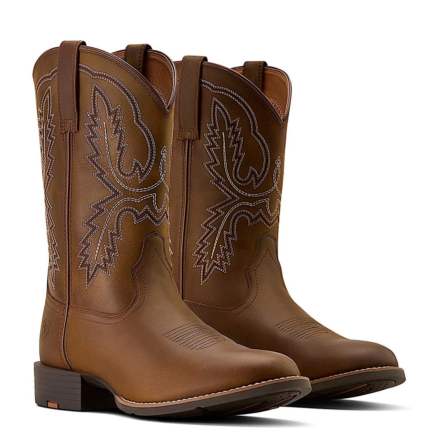 Ariat Men's Sport Spratten Wide Toe Cowboy Boot - Distressed Brown - Image 7