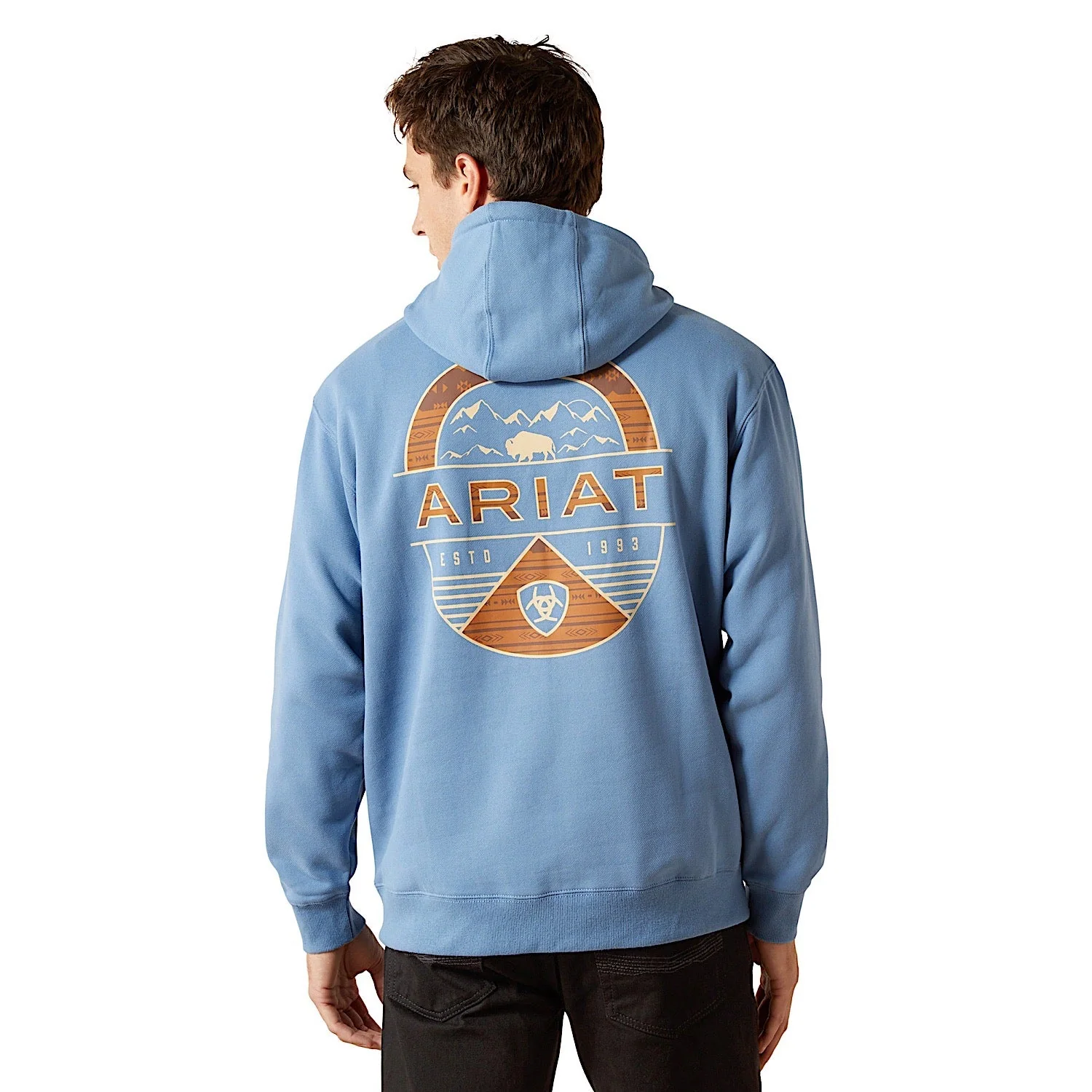 Ariat Men's Sun Valley Circle Hoodie - Coronet Blue