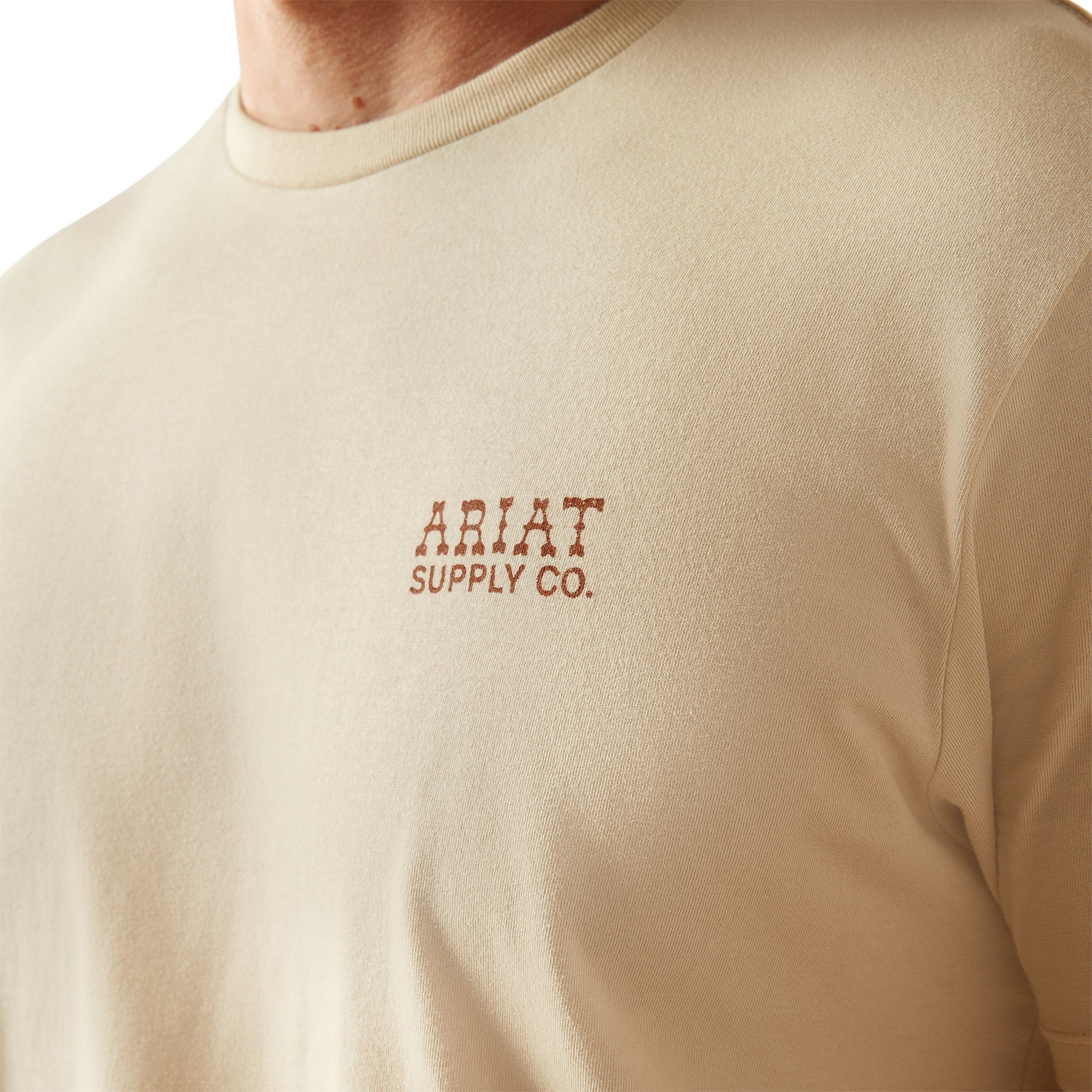 Ariat Men's Supply Co. Short Sleeve T Shirt - Natural - Image 3