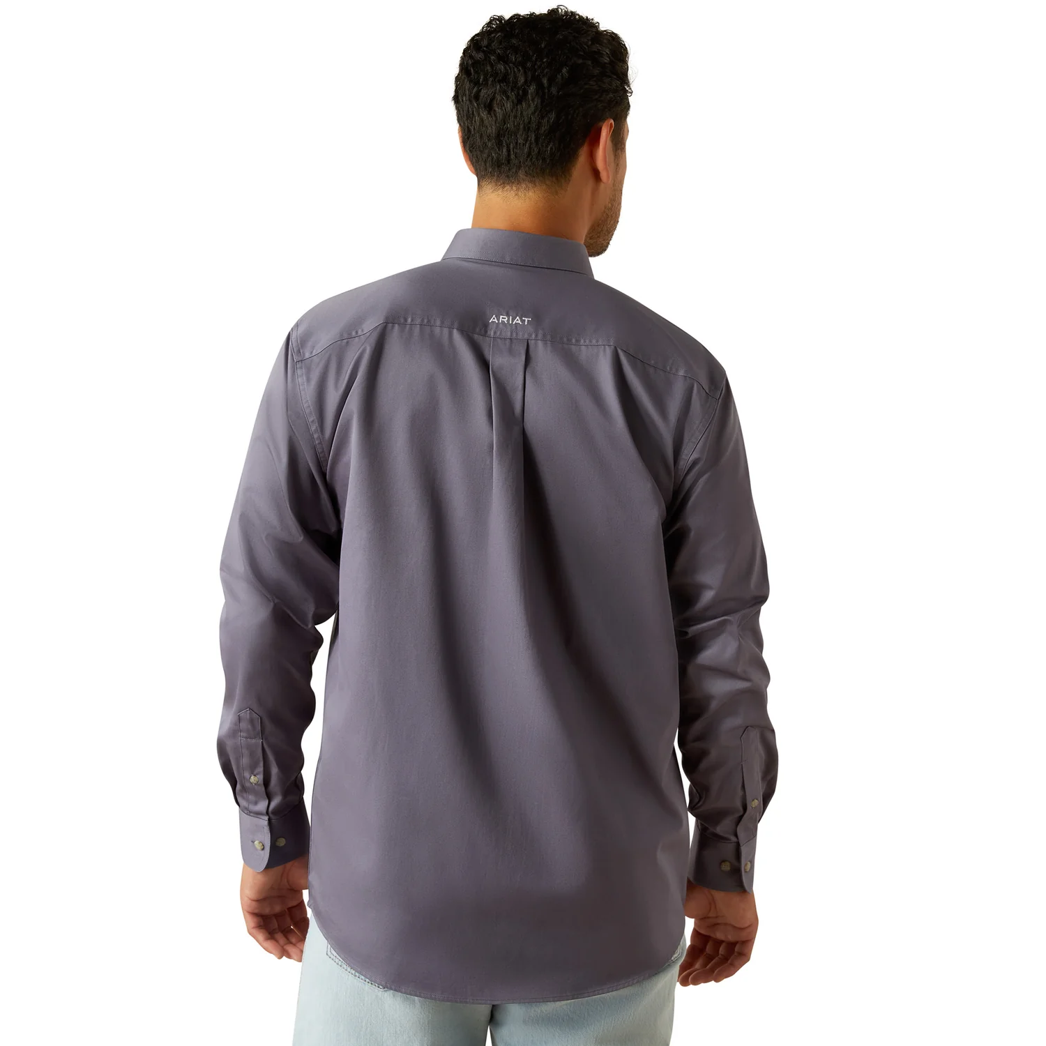 Ariat Men's Team Logo Twill Shirt - Grey / White - Image 2
