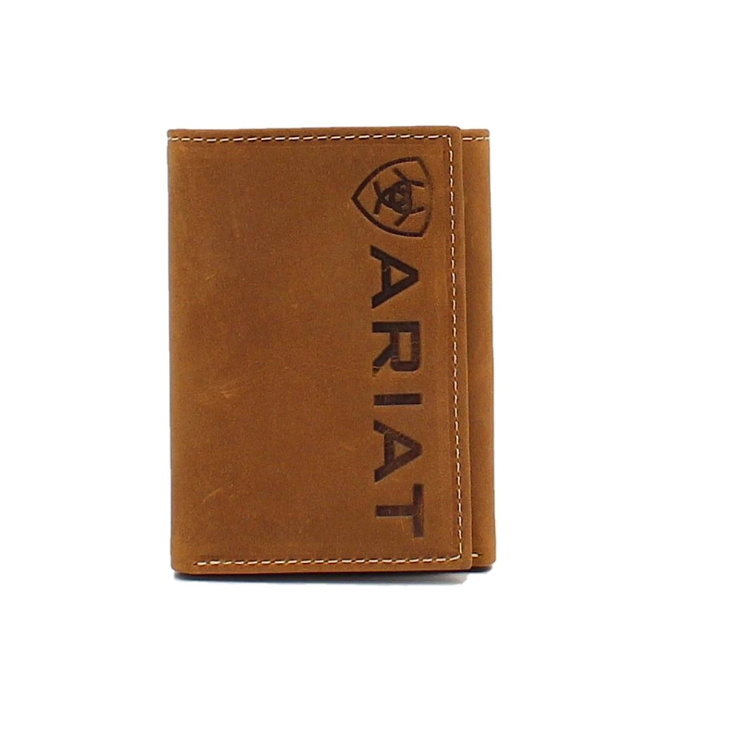 Ariat Men's Tri-fold Wallet - Medium Brown