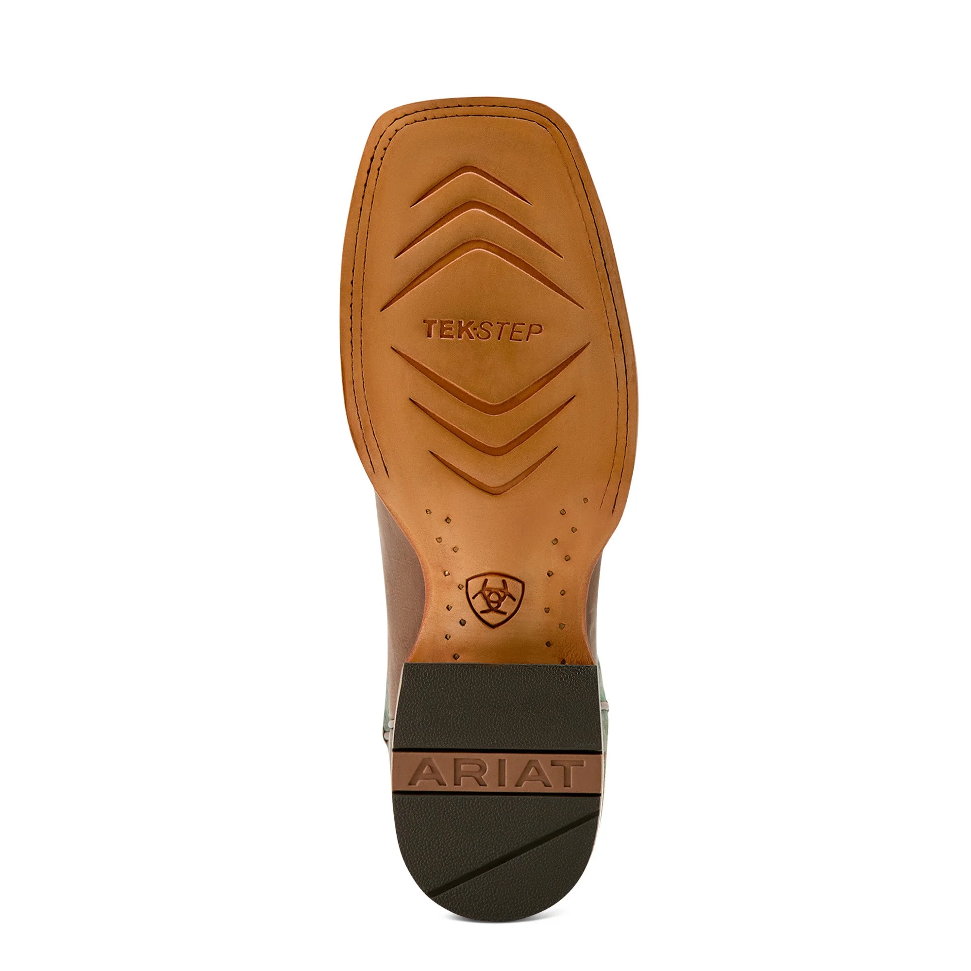 Ariat Men's Wiley WST Cowboy Boot - Totally Tan / Roaring Turquoise - Image 4