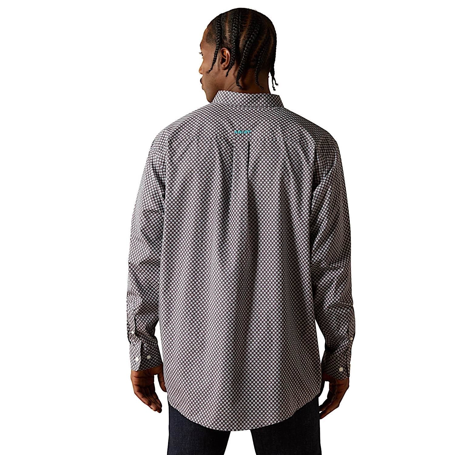 Ariat Men's Wrinkle Free Caleb Classic Fit Shirt - Dark Grey - Image 2