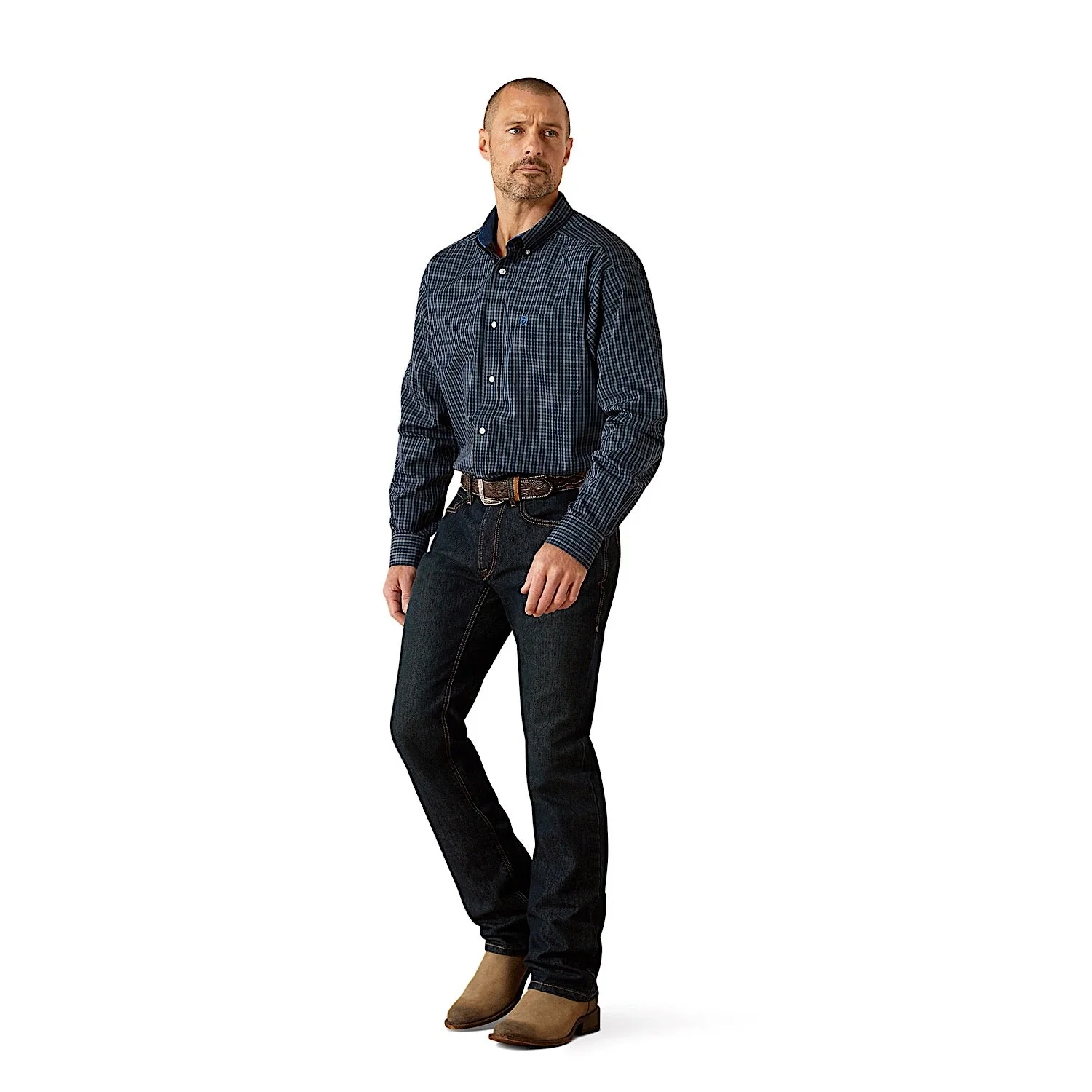 Ariat Men's Wrinkle Free Carlos Classic Fit Shirt - Black - Image 3