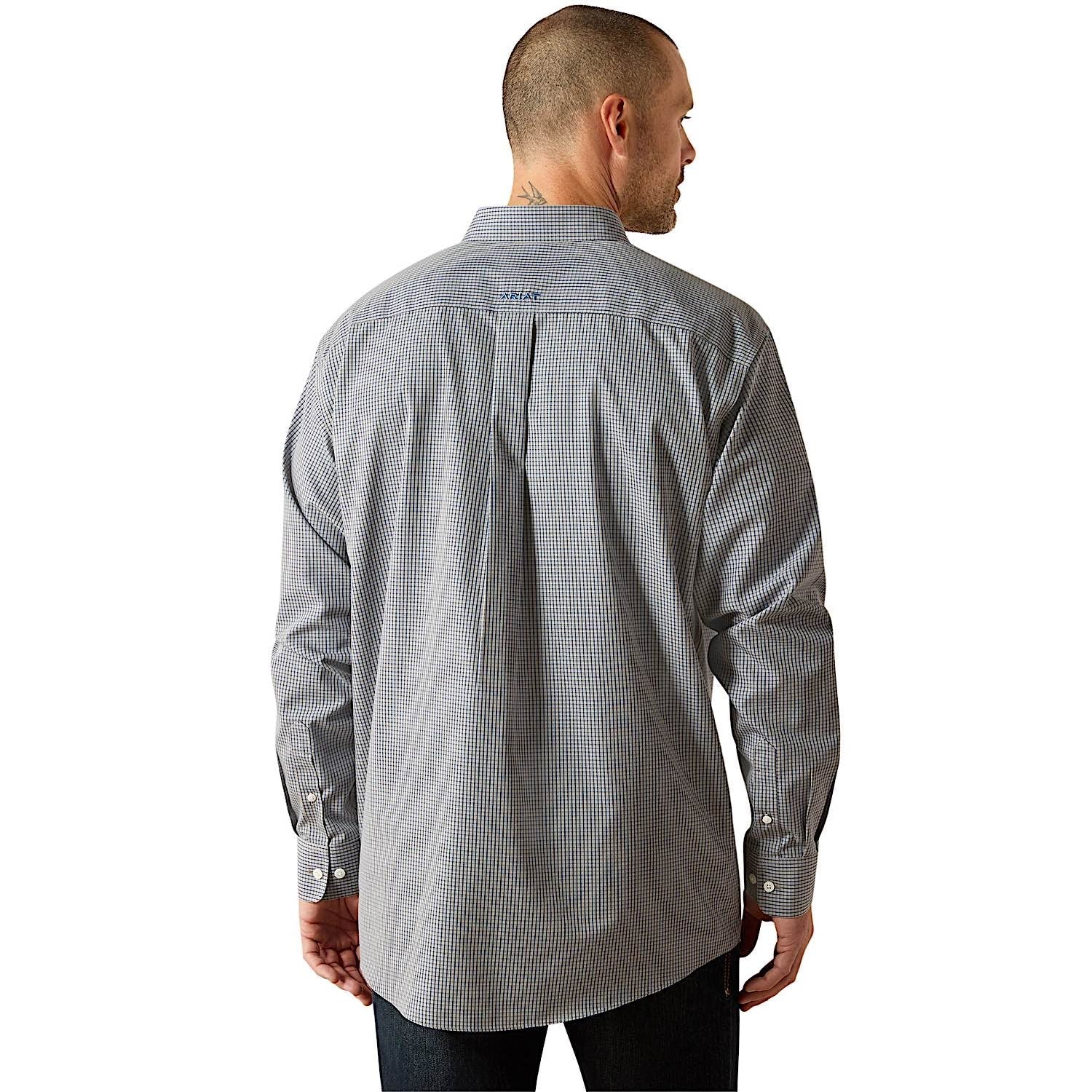 Ariat Men's Wrinkle Free Clayton Classic Fit Shirt - Light Grey - Image 2