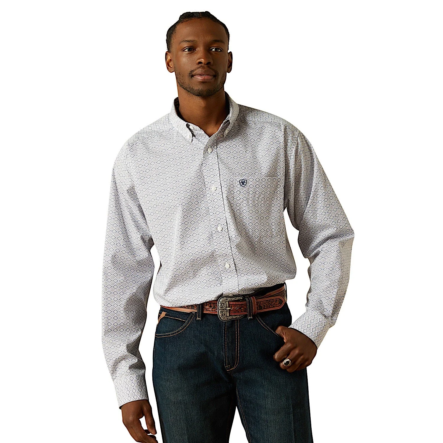 Ariat Men's Wrinkle Free Declan Classic Fit Shirt - White
