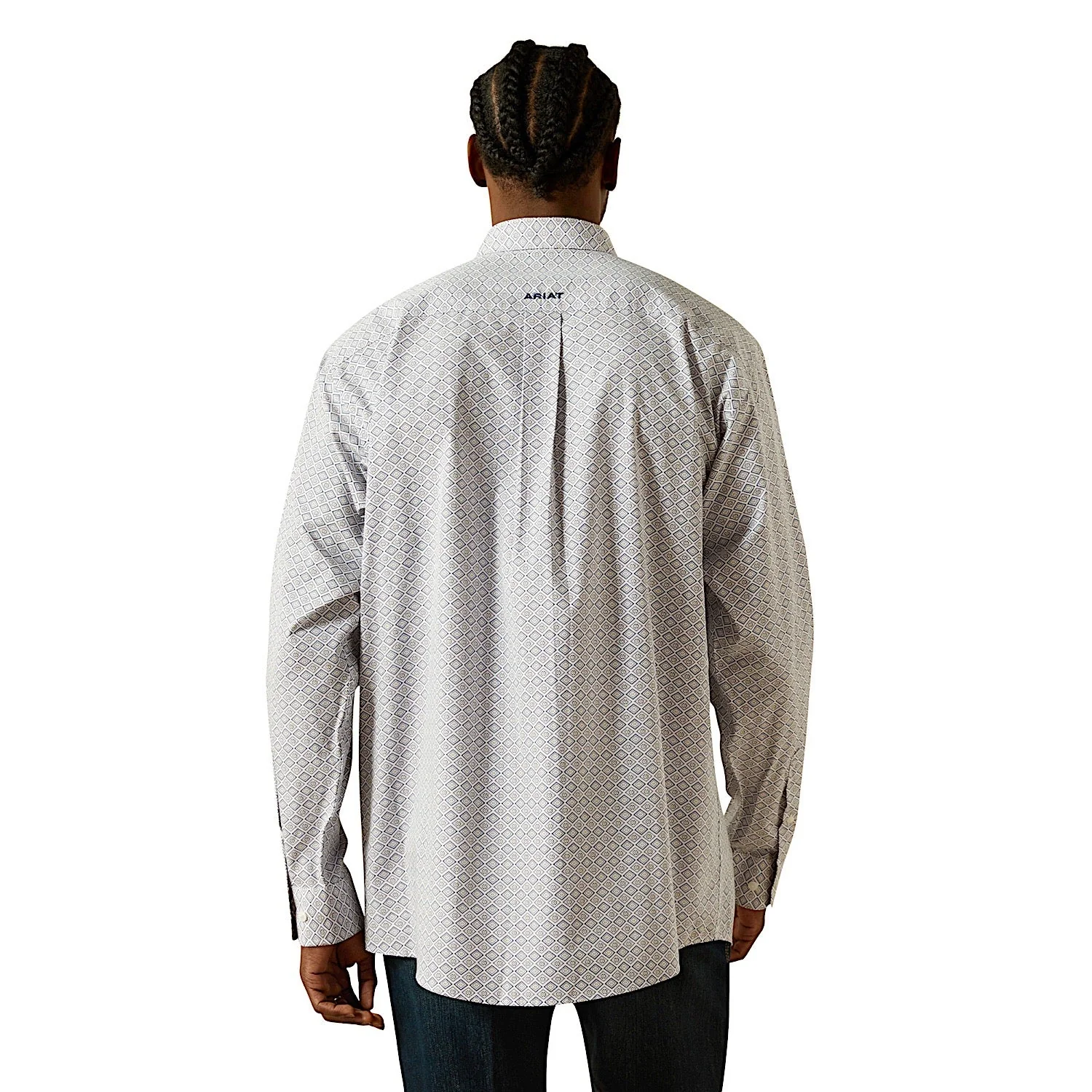 Ariat Men's Wrinkle Free Declan Classic Fit Shirt - White - Image 2