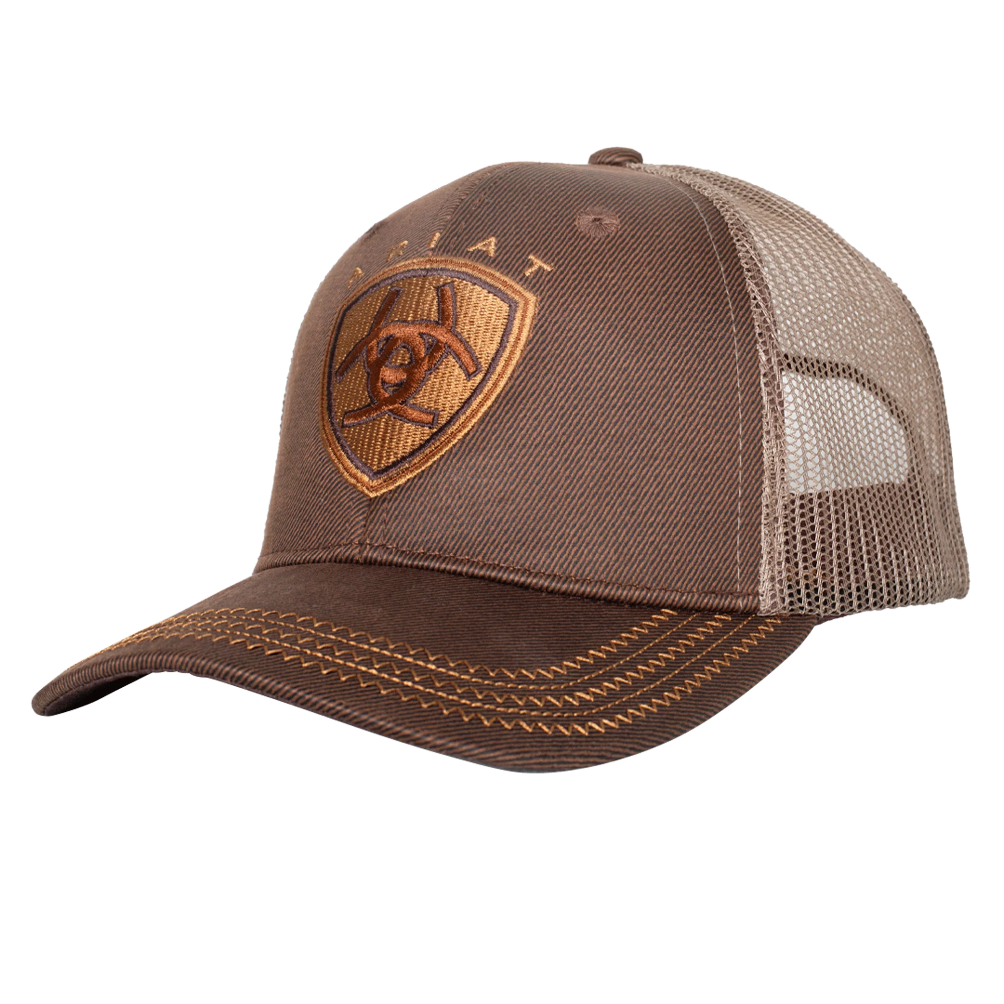 Ariat Structured Cap - Brown Oilskin