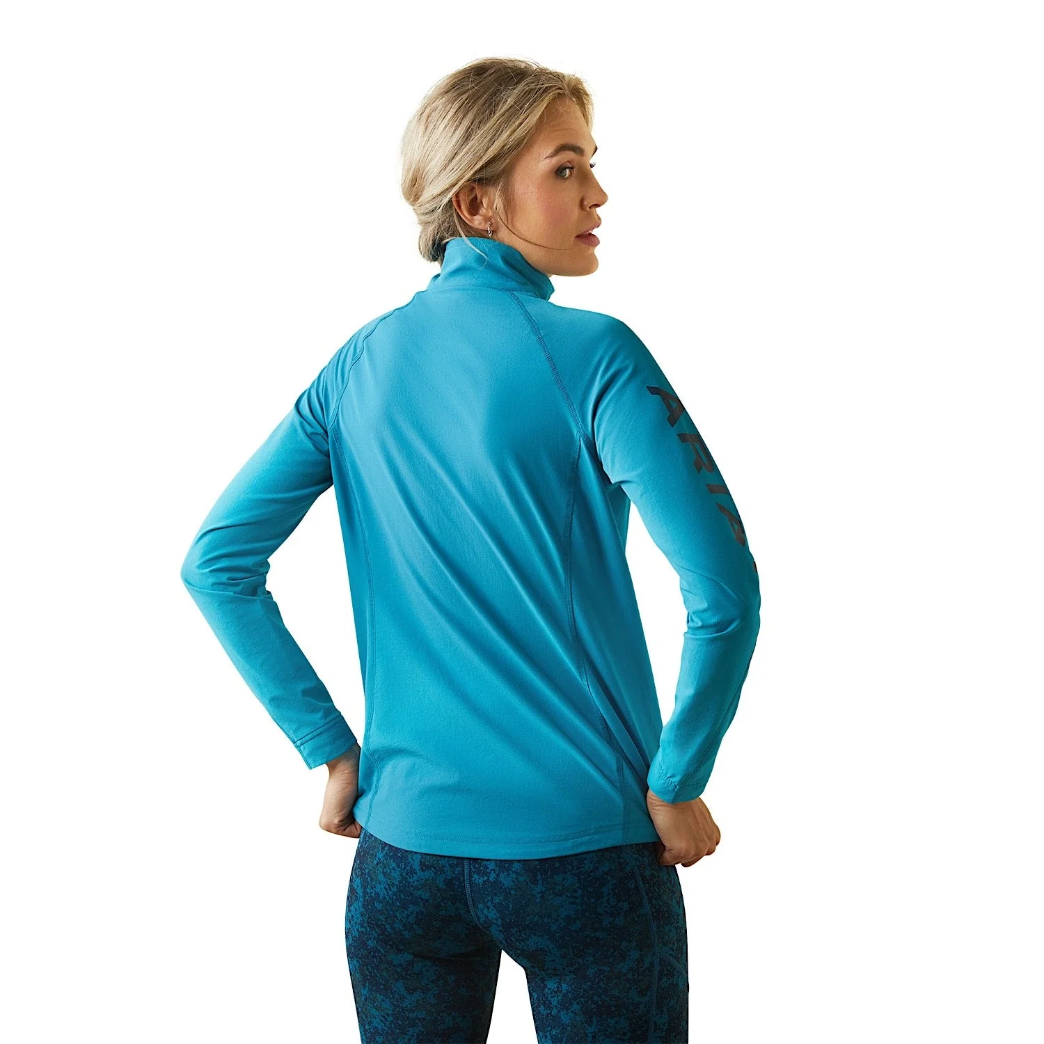 Ariat Women's Agile Softshell Jacket - Mosaic Blue - Image 3