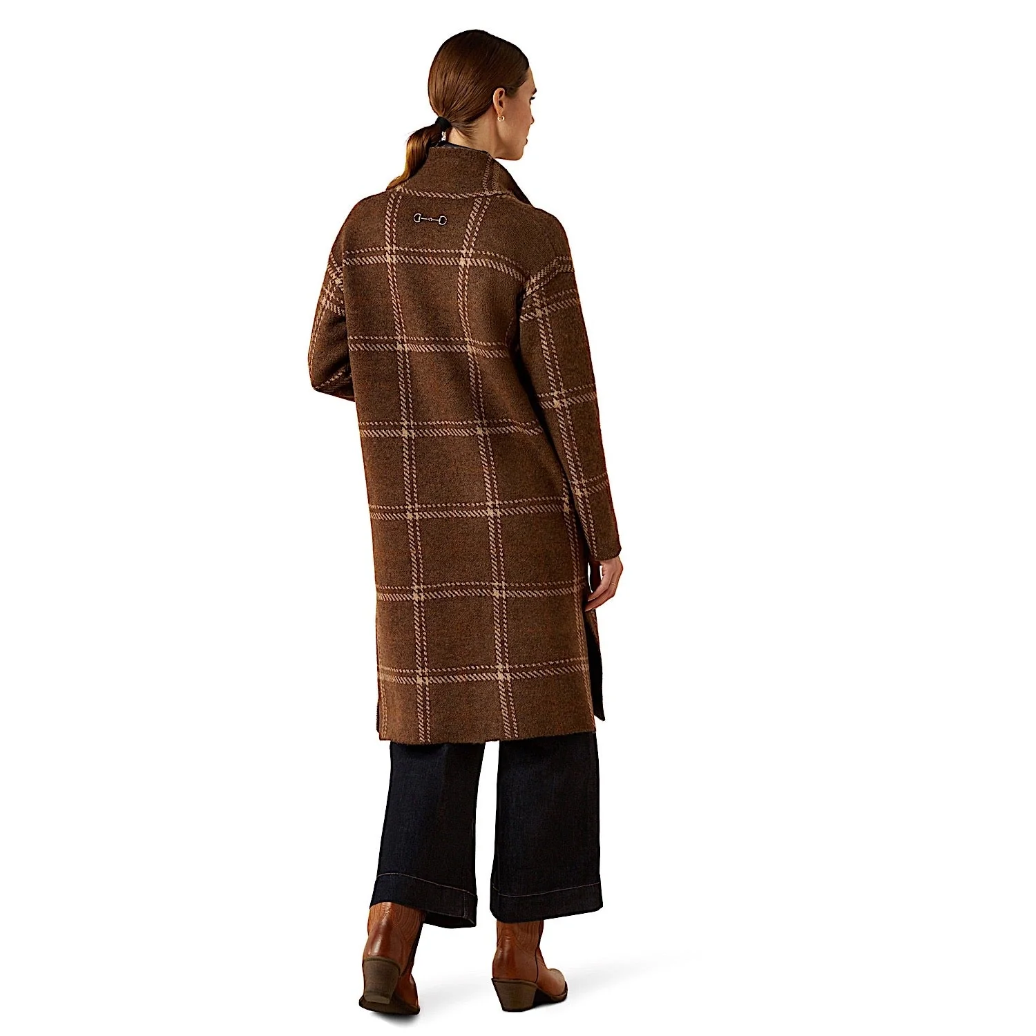 Ariat Women's Ballston Cardigan - Sorrel Horse Plaid - Image 2