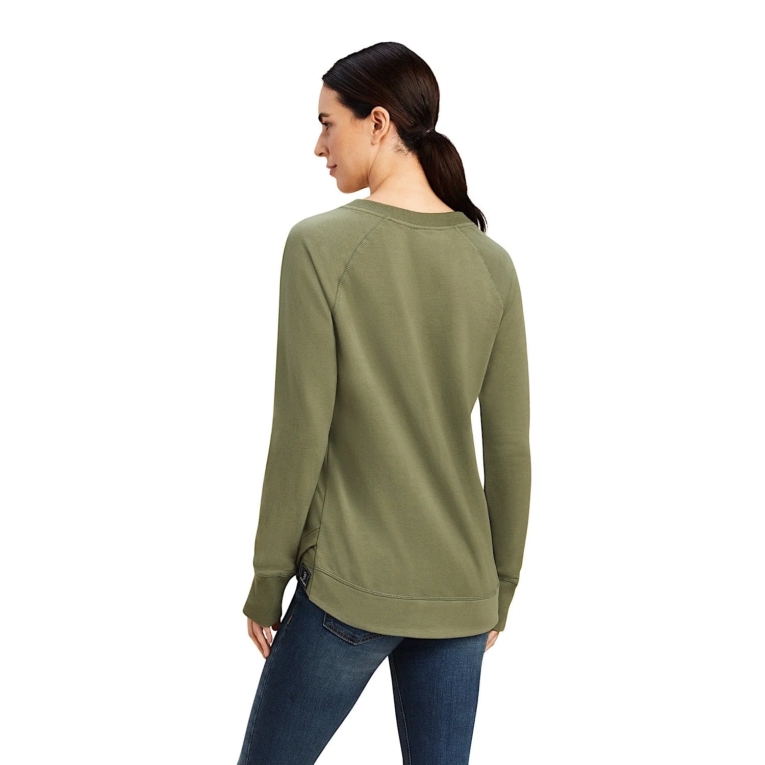 Ariat Womens Benicia Sweatshirt Four Leaf Clover - Image 2