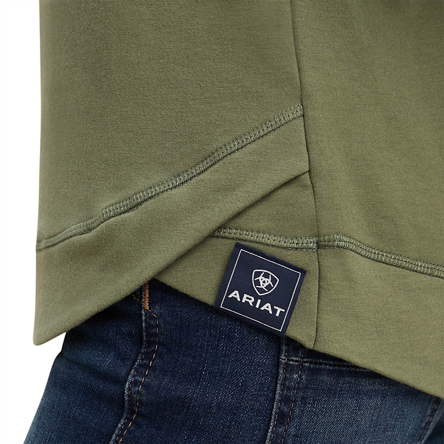Ariat Womens Benicia Sweatshirt Four Leaf Clover - Image 3