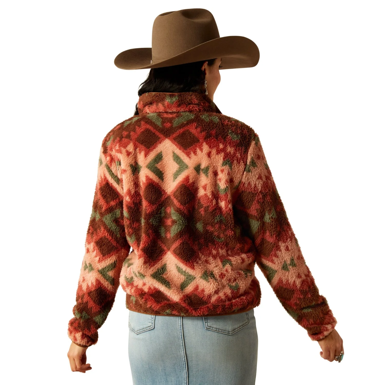 Ariat Women's Berber Snap Front Sweatshirt - Plainsview Print - Image 2