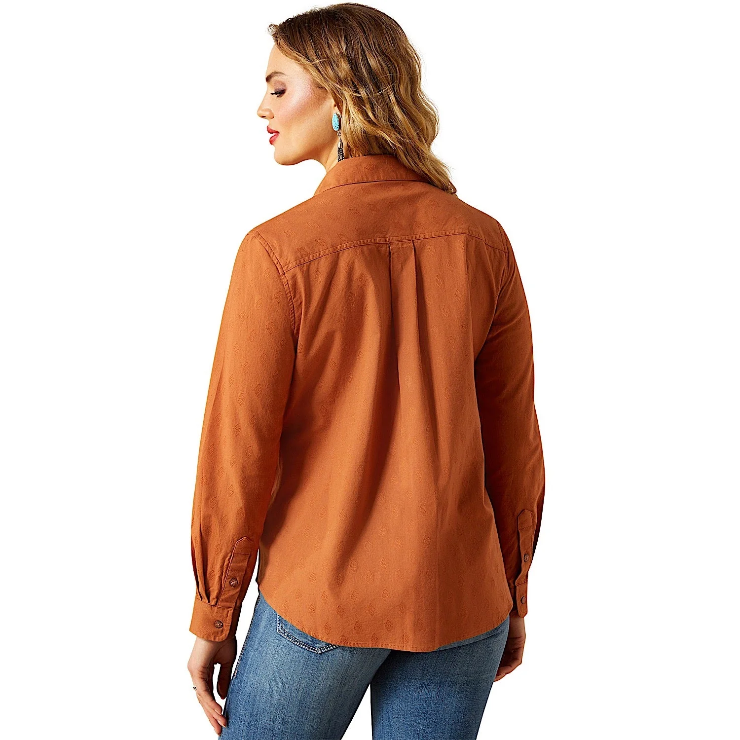 Ariat Women's Billie Jean Shirt - Glazed Ginger Dobby - Image 2
