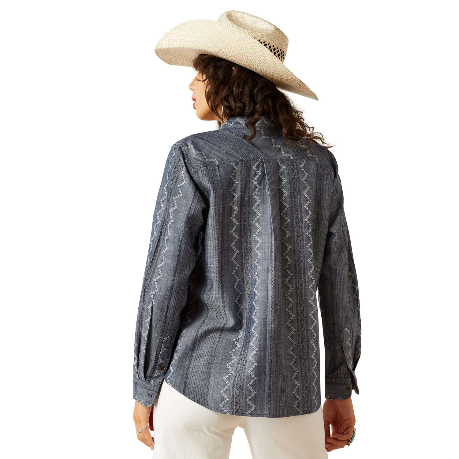 Ariat Women's Billie Jean Shirt - Medium Blue Chambray - Image 2