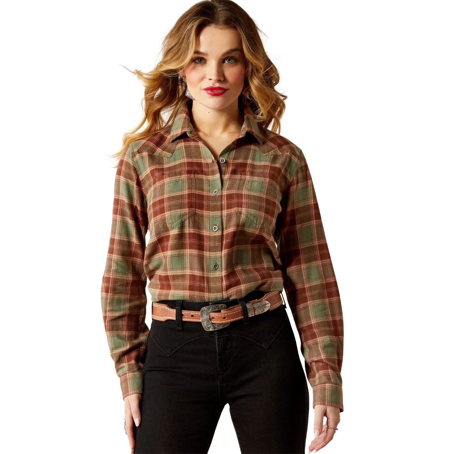 Ariat Women's Billie Jean Shirt - Oakwood Plaid
