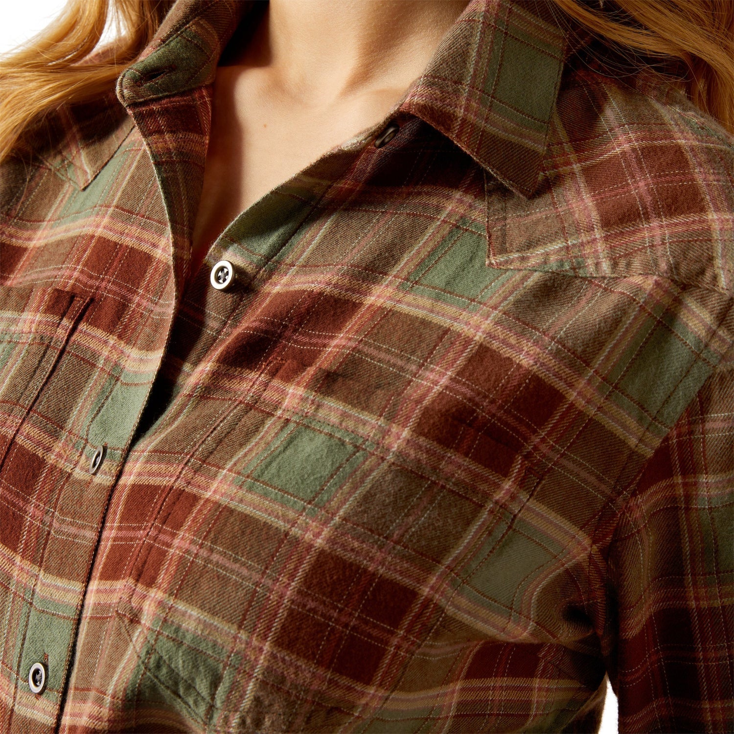 Ariat Women's Billie Jean Shirt - Oakwood Plaid - Image 4