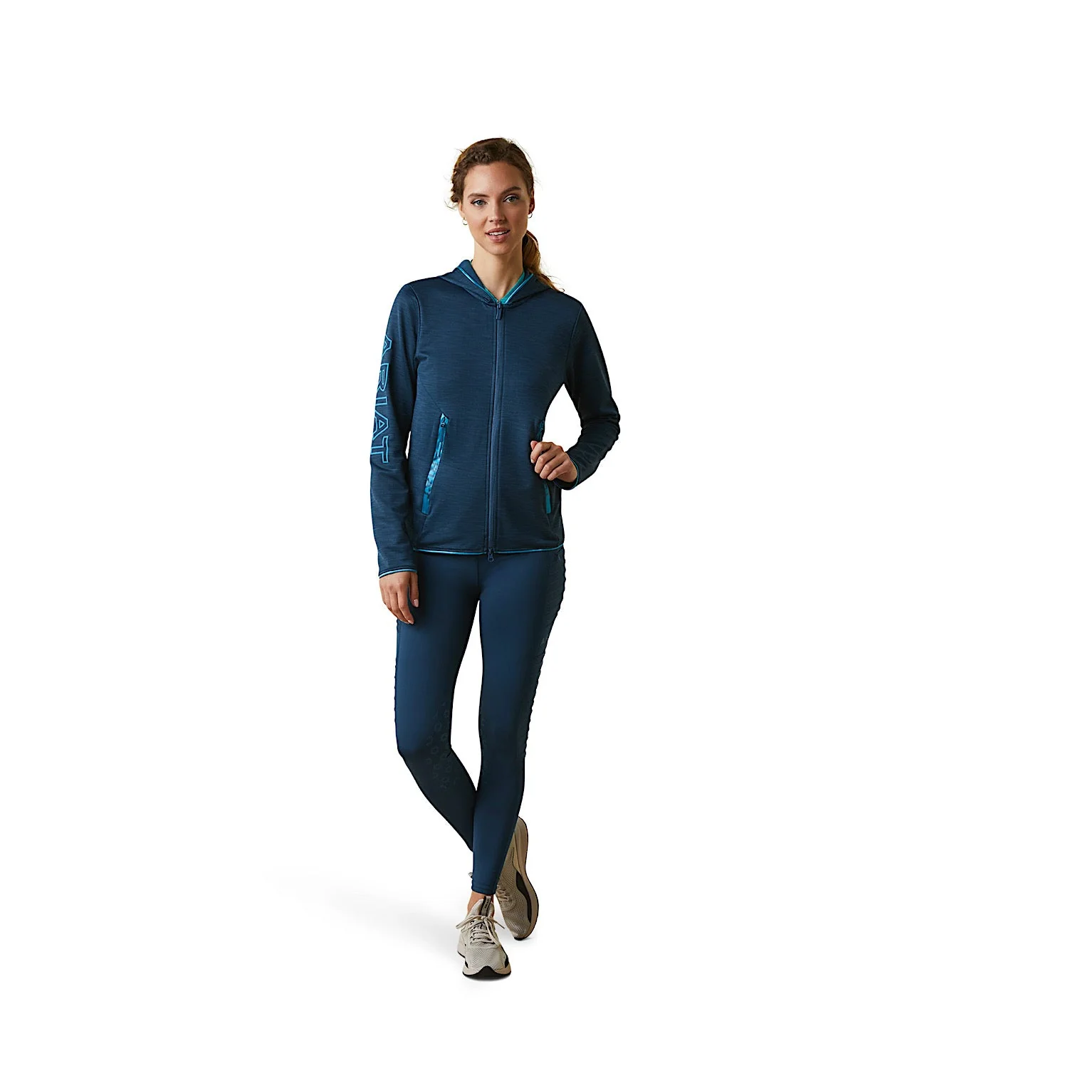 Ariat Women's Byron Full Zip Hood - Deep Petroleum