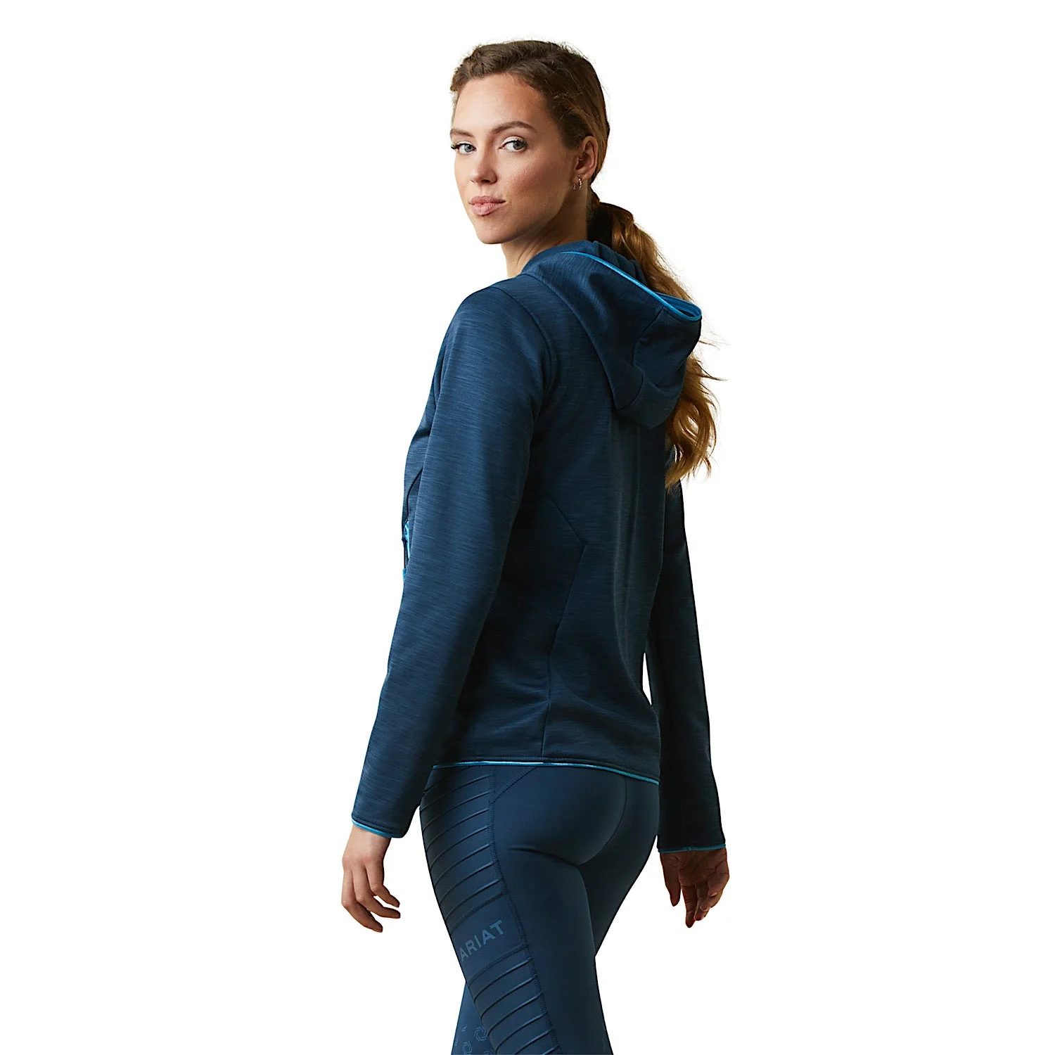 Ariat Women's Byron Full Zip Hood - Deep Petroleum - Image 4