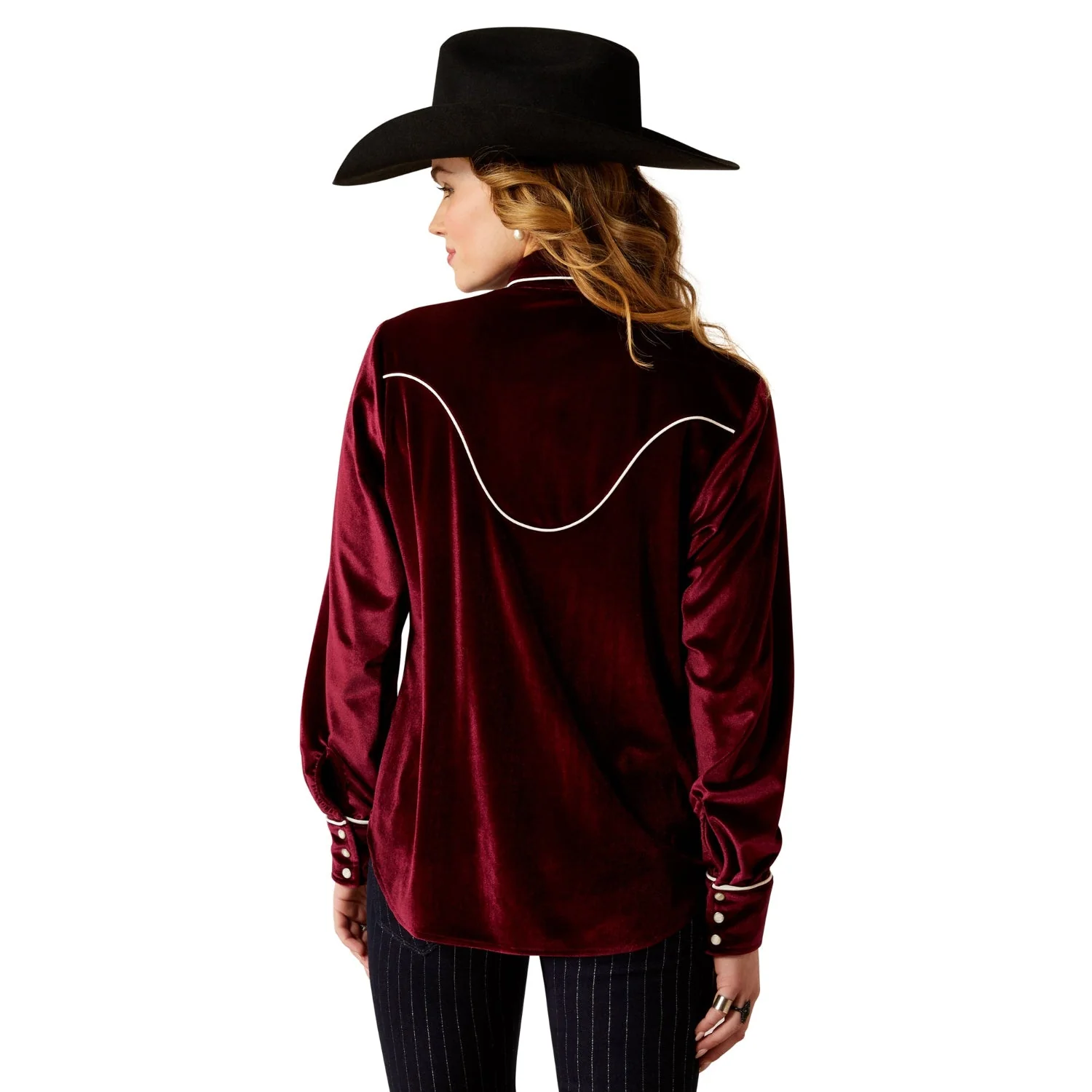 Ariat Women's Casa Rosa Shirt - Burgundy - Image 2