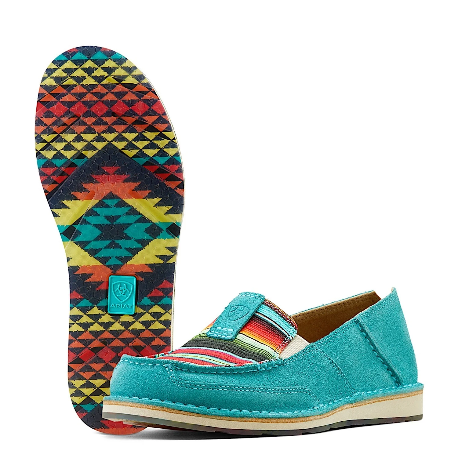 Ariat Women's Cruiser - Teal Suede/Striking Serape - Image 2