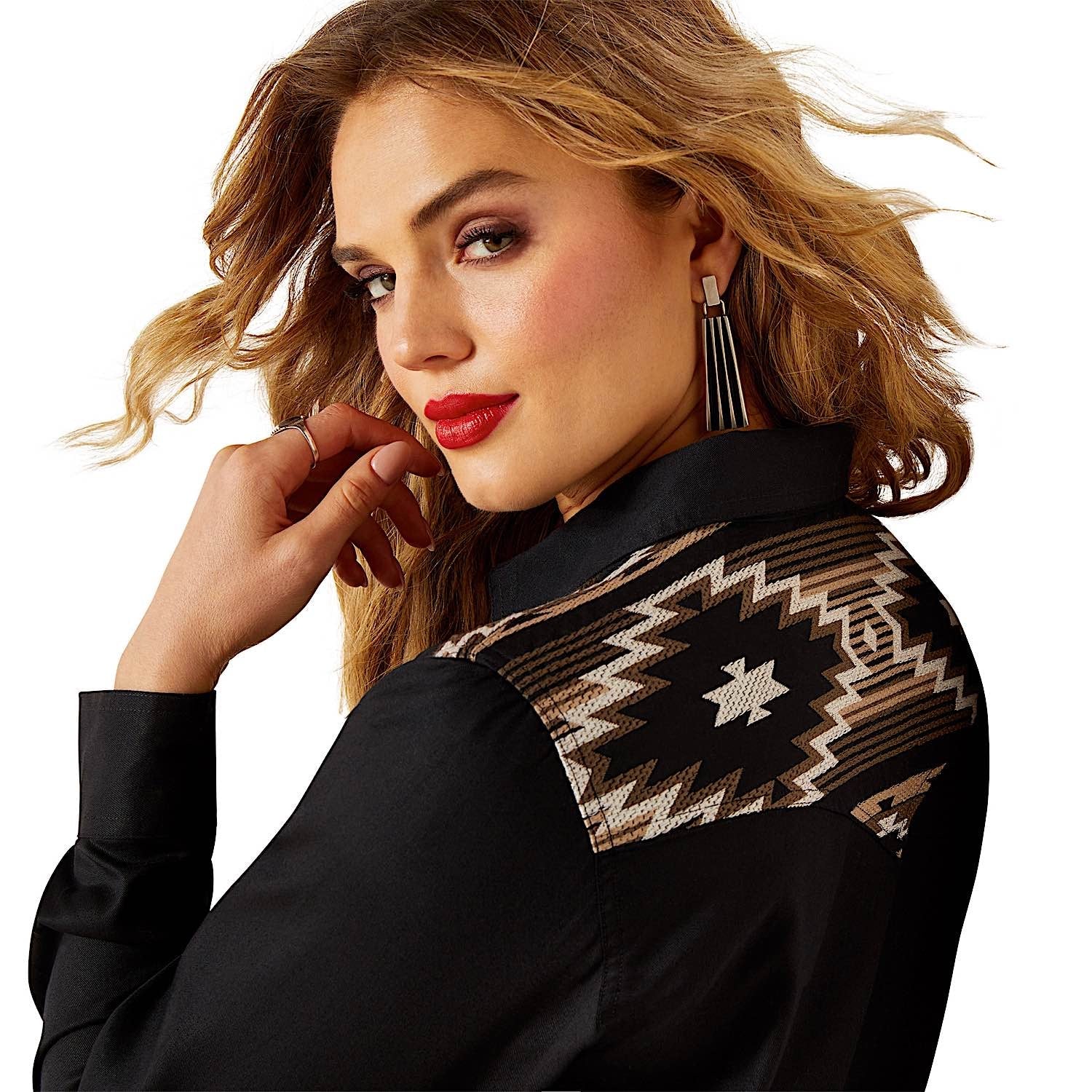 Ariat Women's Dawn Western Shirt - Black - Image 4