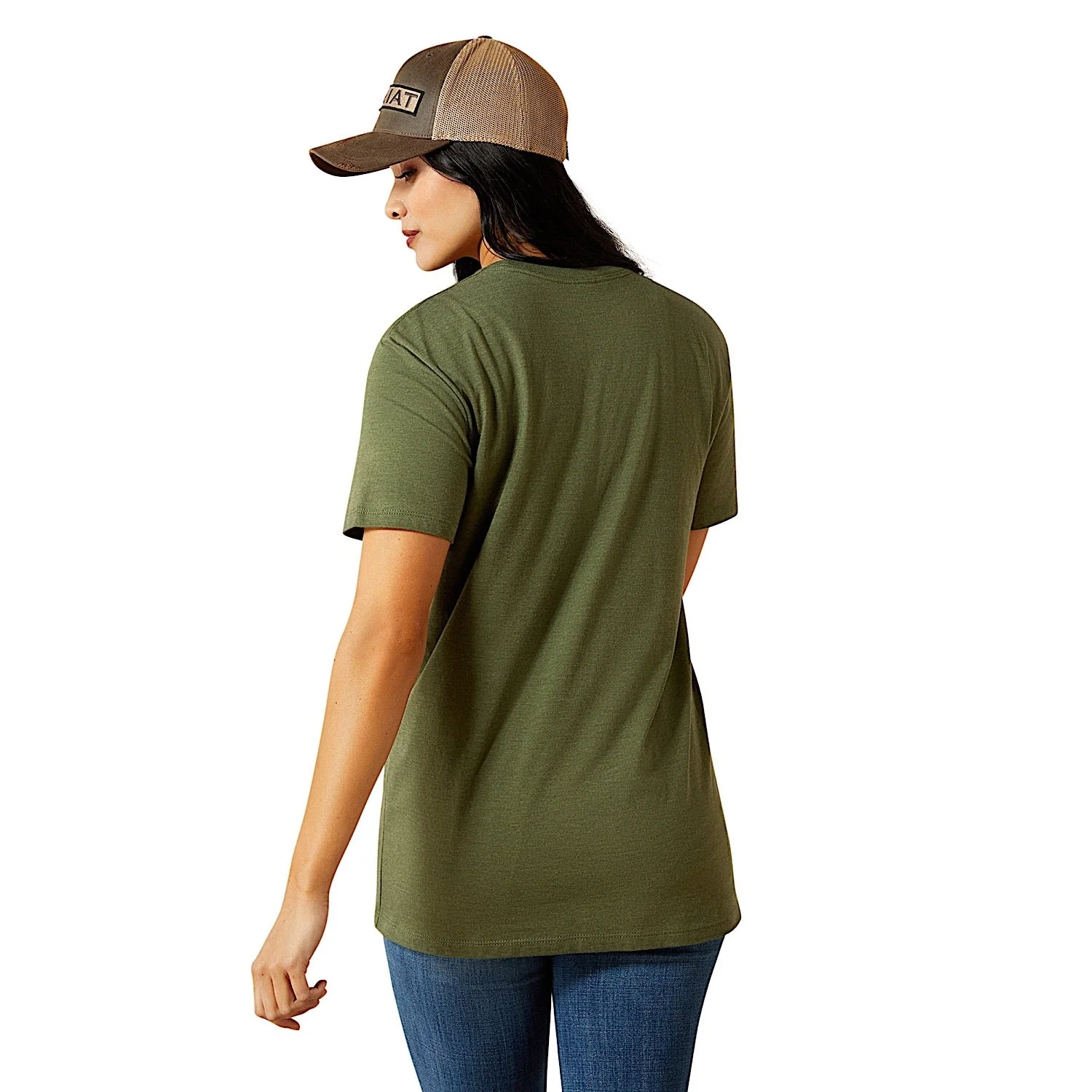 Ariat Women's Desert Snake T-Shirt - Military Heather - Image 2