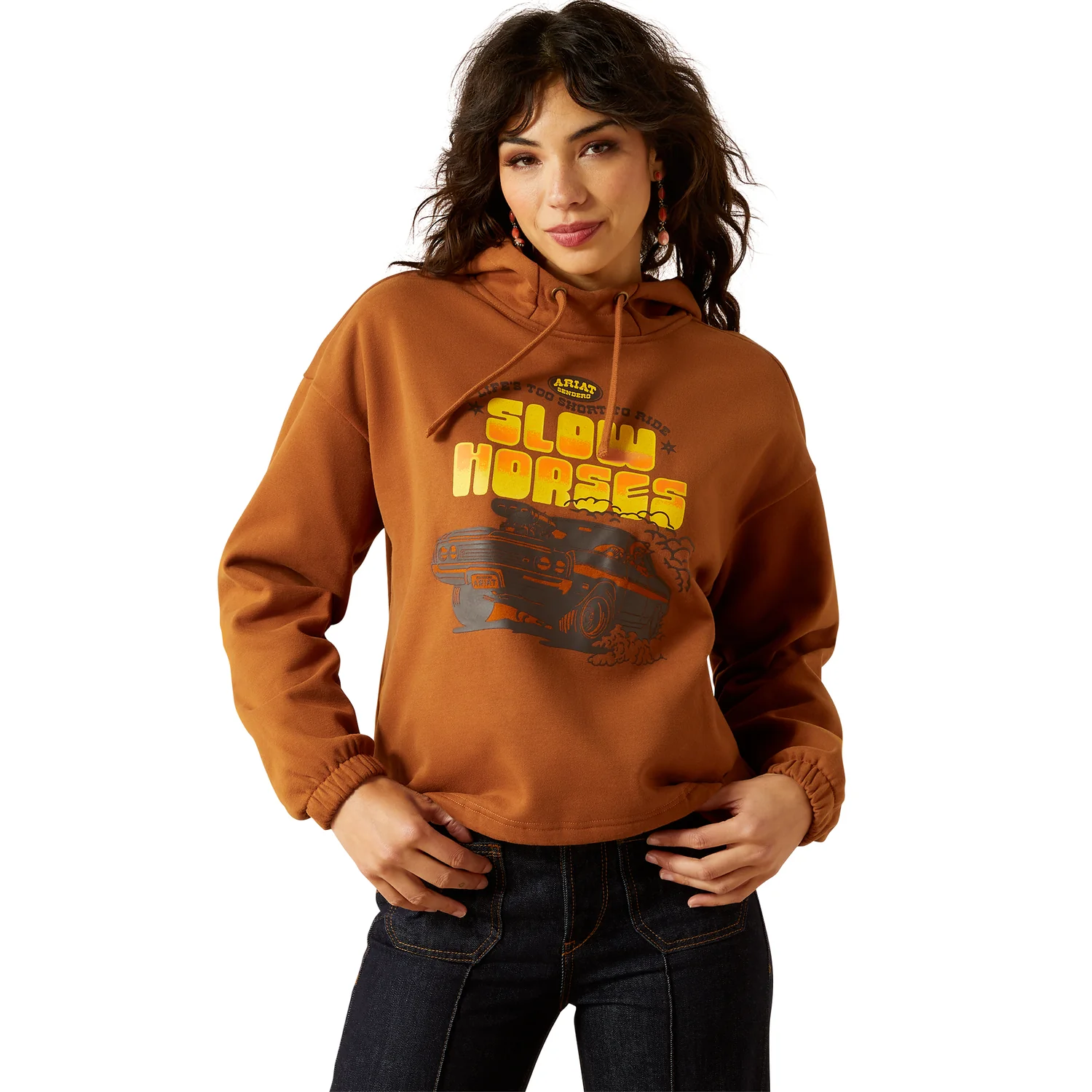 Ariat Women's Essential Sendero Slow Horses Hoodie - Glazed