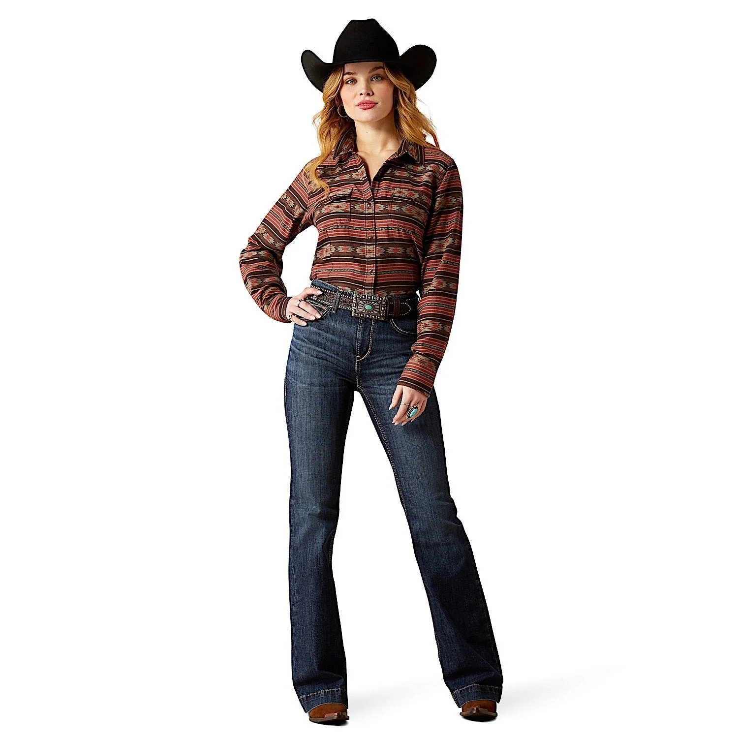 Ariat Women's Everyday Western Shirt - Soft Silt Serape Print - Image 3