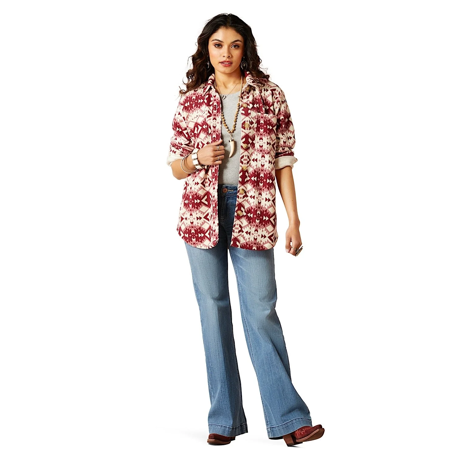 Ariat Women's Fillmore Shirt Jacket Fillmore Southwest Print - Image 4