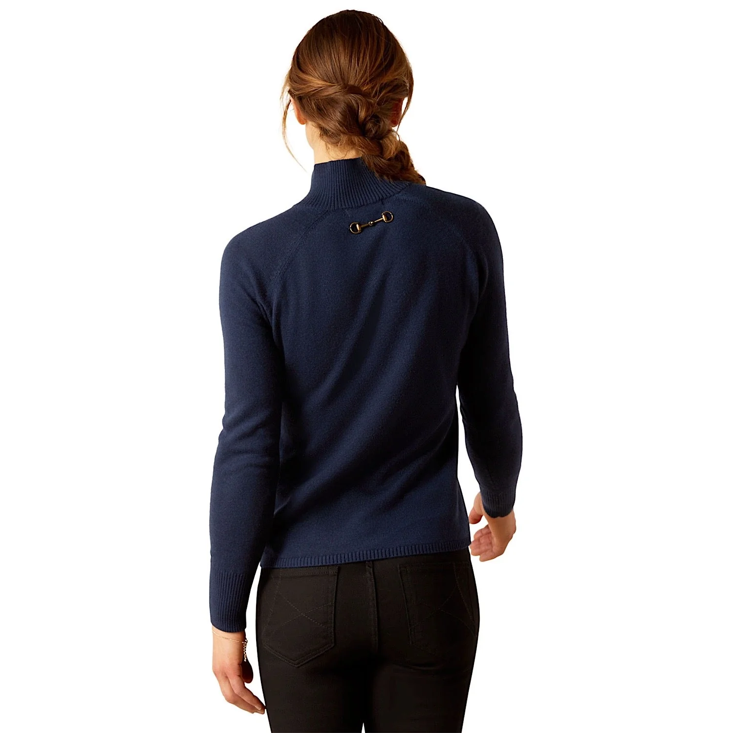 Ariat Women's Half Moon Bay Sweater Navy - Image 2