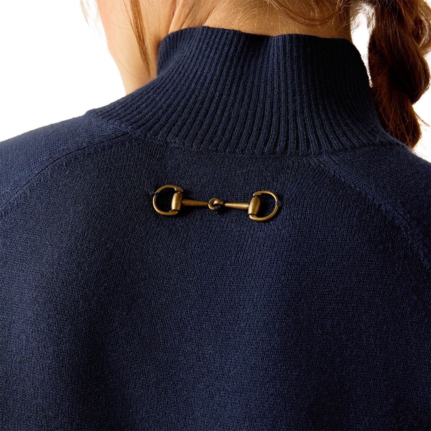 Ariat Women's Half Moon Bay Sweater Navy - Image 3