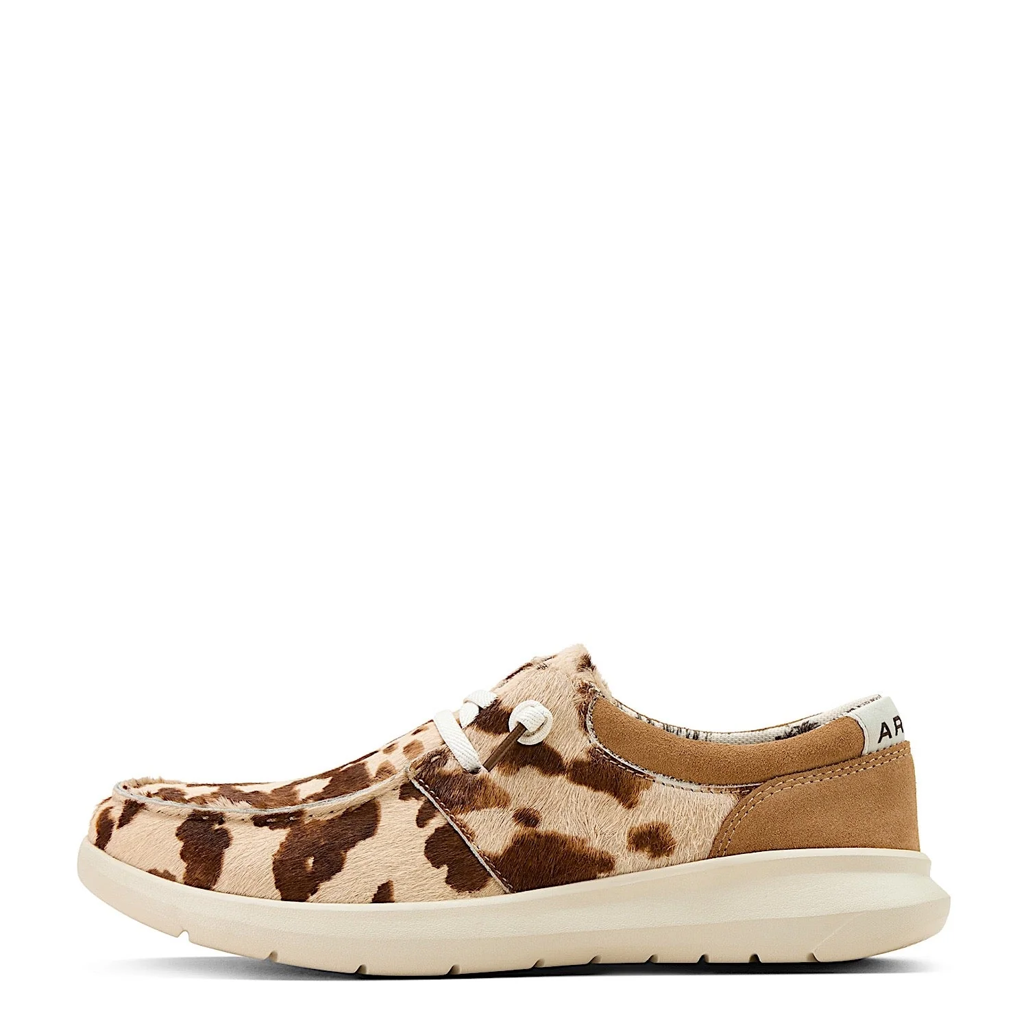Ariat Women's Hilo - Tan & White Brindle Hair On/Dark Tan Suede - Image 2