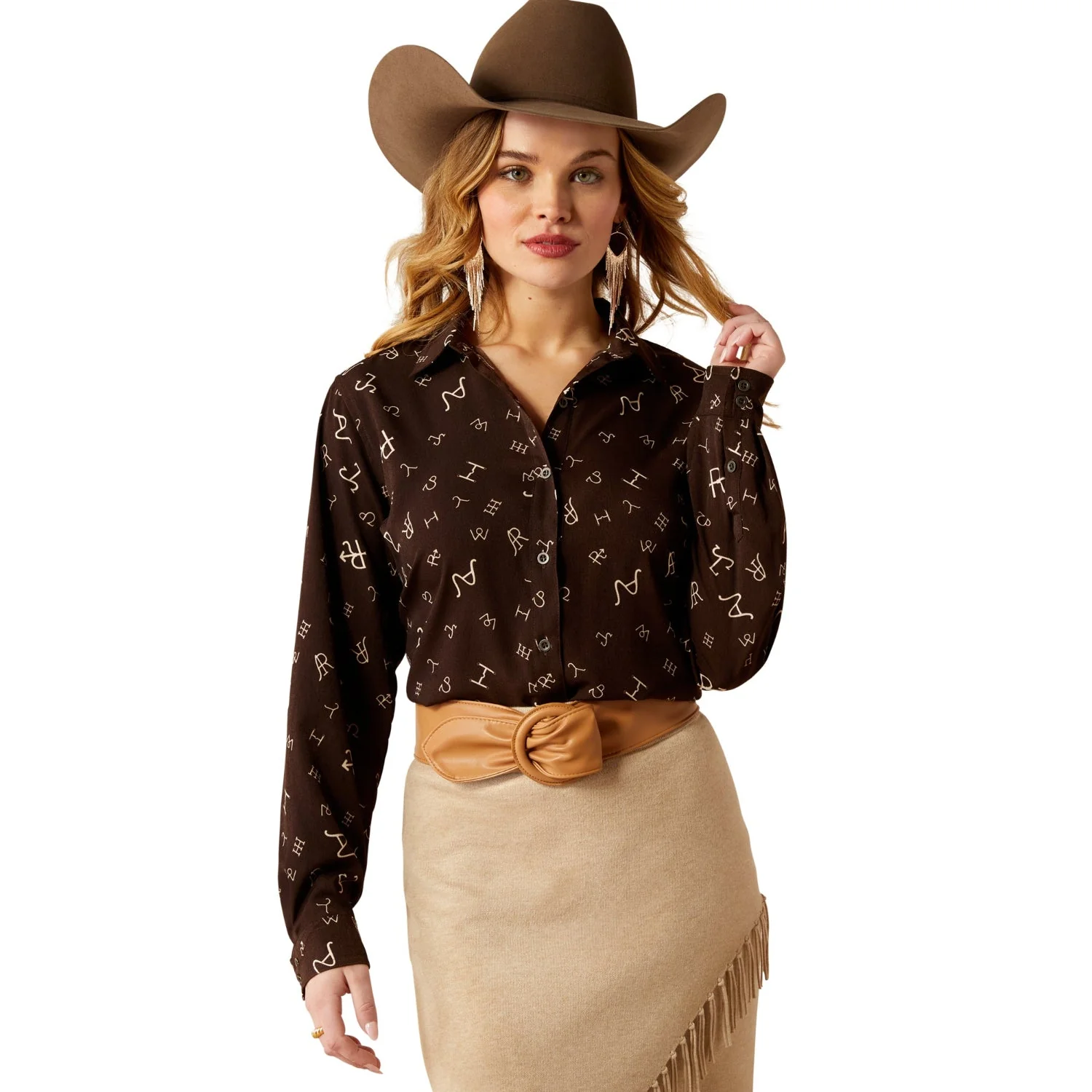 Ariat Women's Homestyle Shirt - Mole Ranch Print