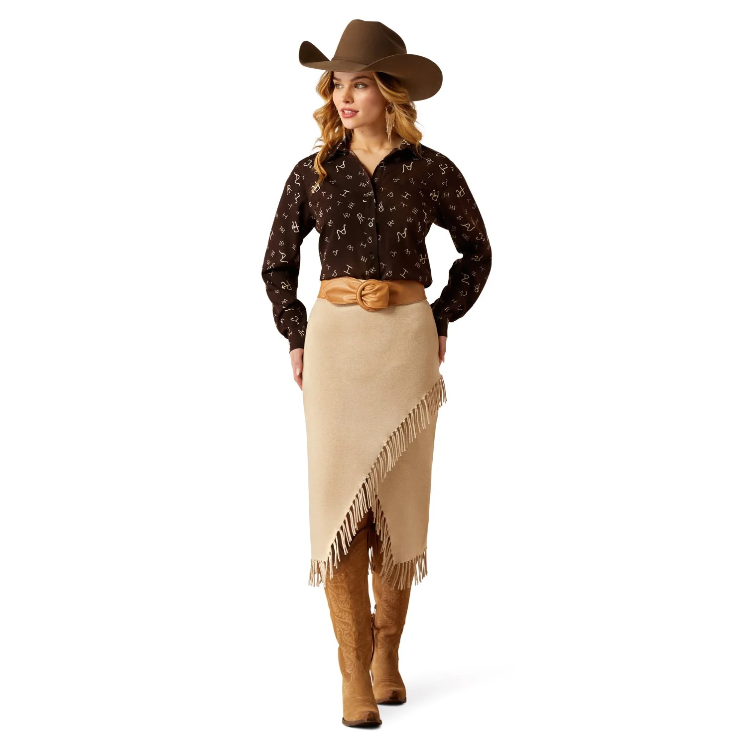 Ariat Women's Homestyle Shirt - Mole Ranch Print - Image 3