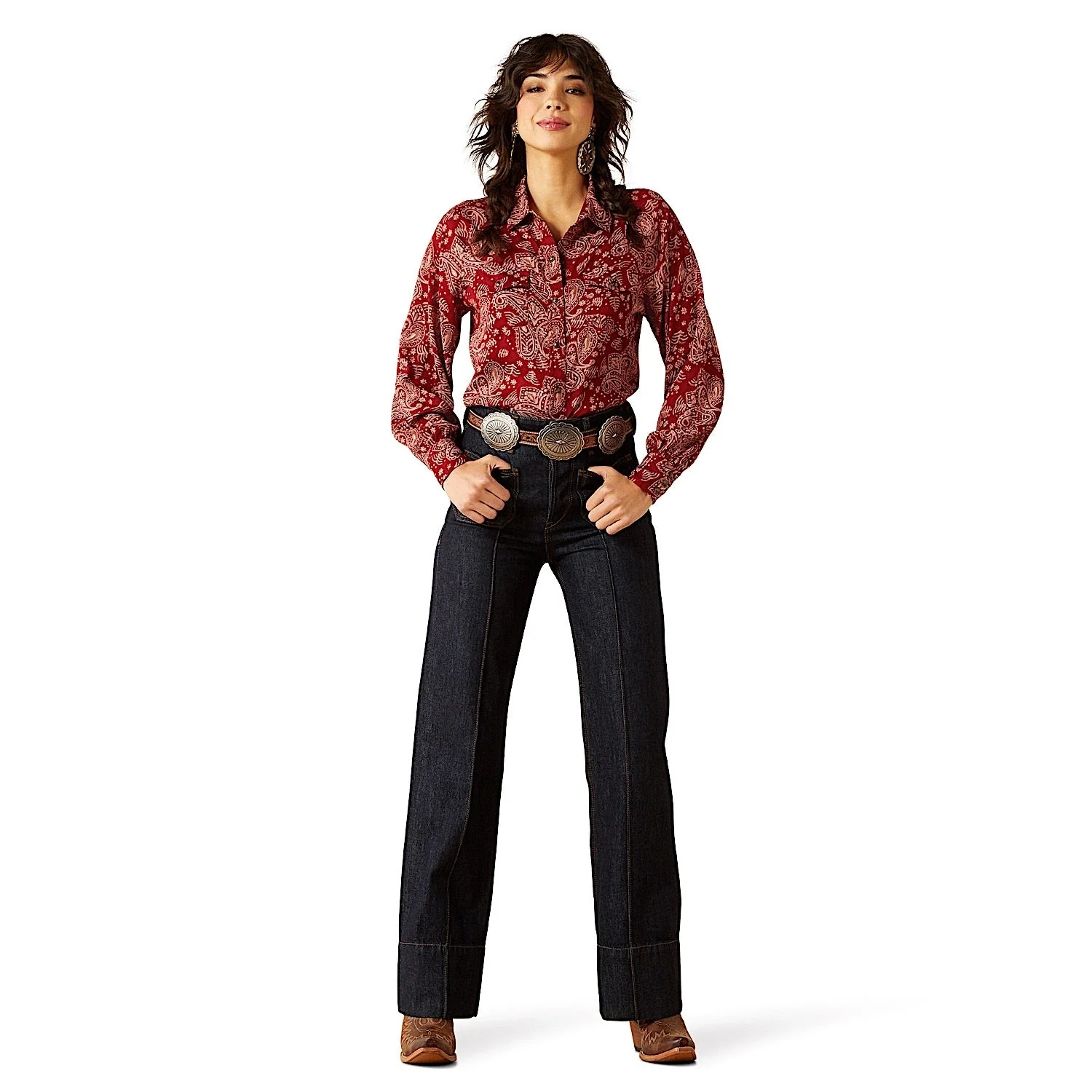 Ariat Women's Imprints Shirt - Antique Paisley - Image 2