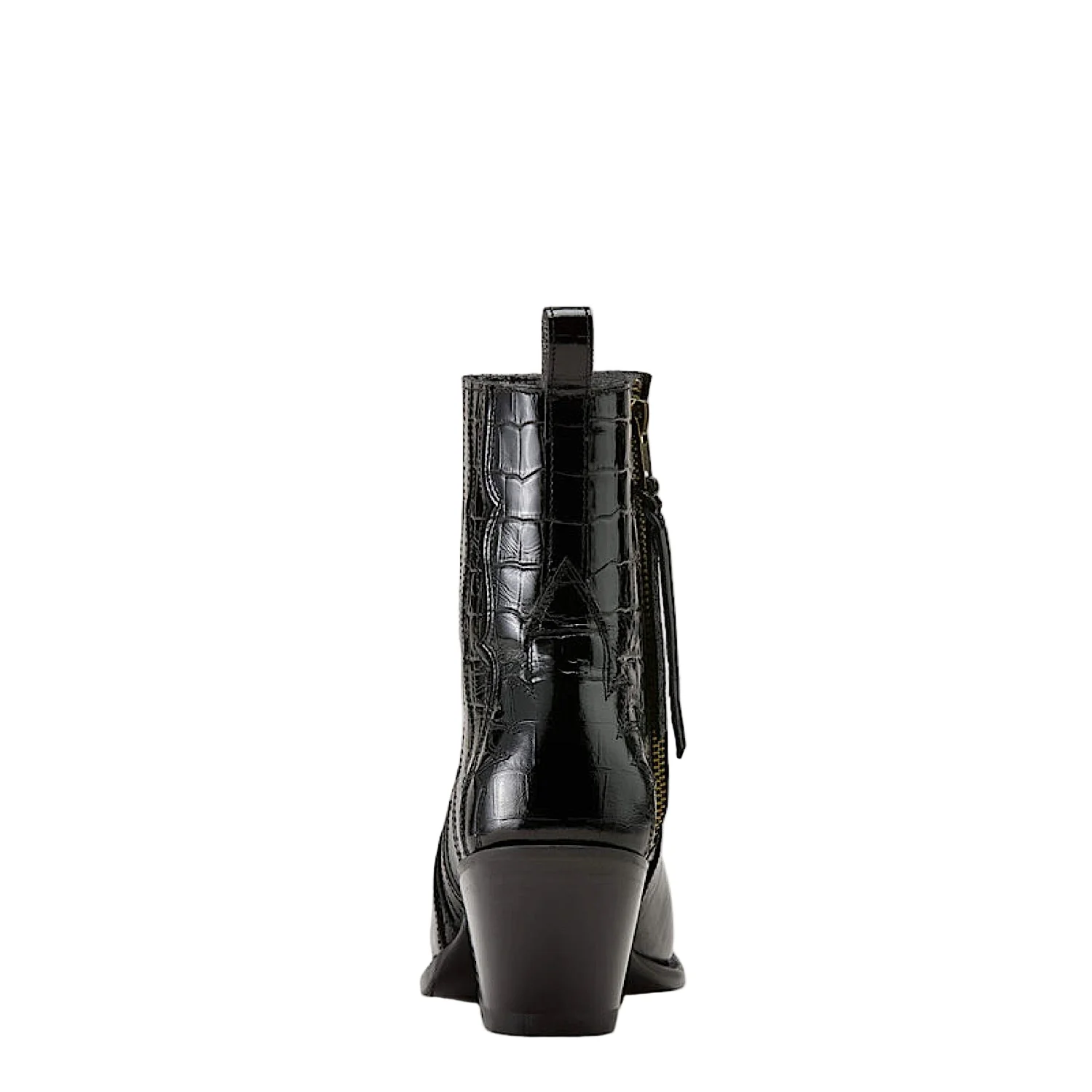 Ariat Women's Jade X Toe Heeled Ankle Boot - Luxe Caviar Black Print - Image 6