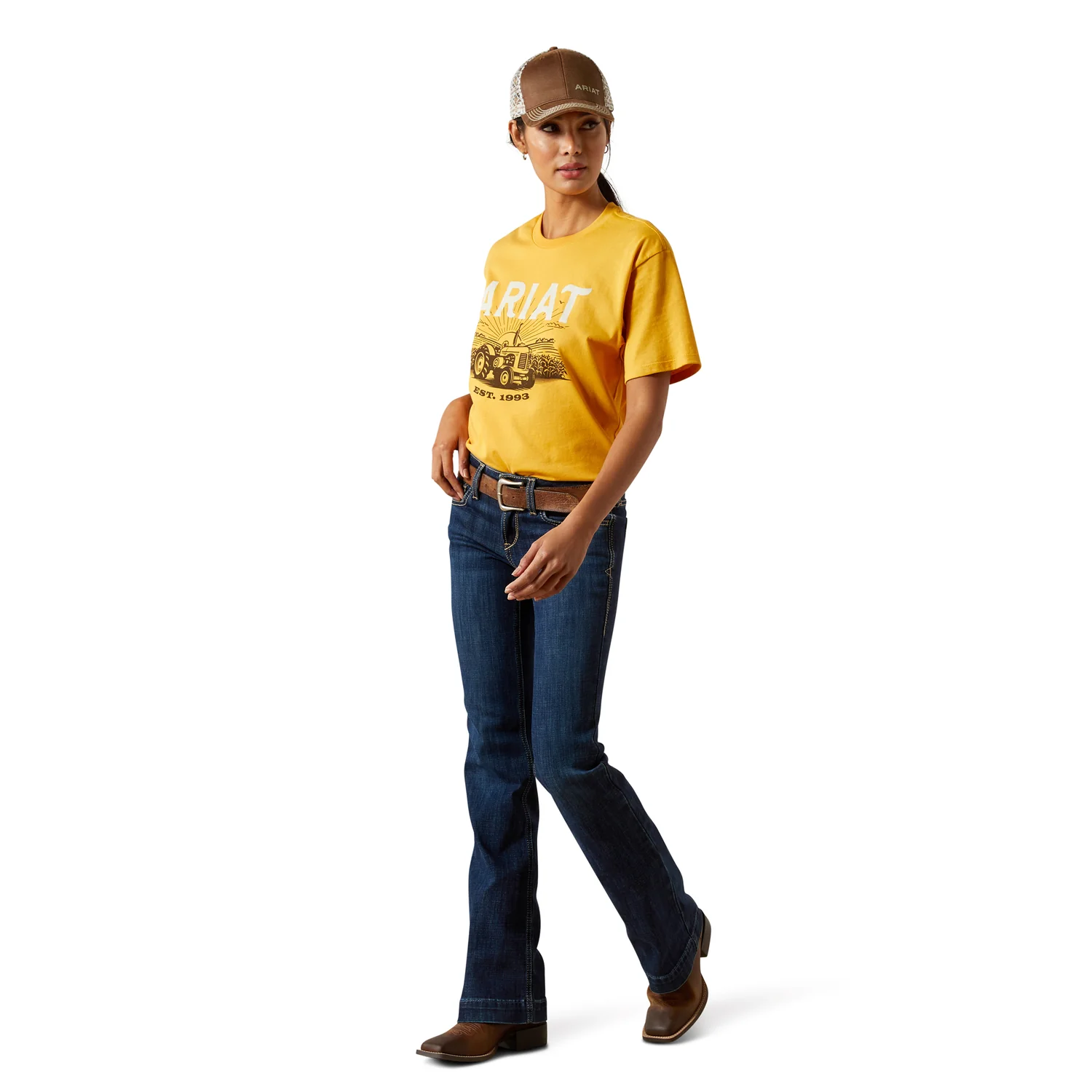 Ariat Women's Keep It Rural Tee - Mustard - Image 4
