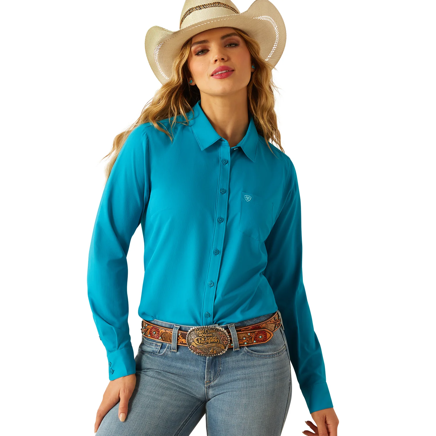 Ariat Women's Kirby Pro Shirt - Enamel Blue