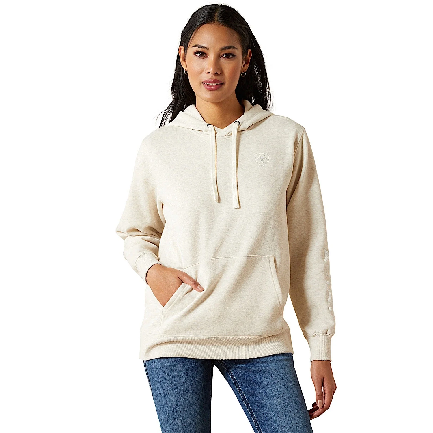 Ariat Women's Logo 2.0 Hoodie - Oatmeal Heather