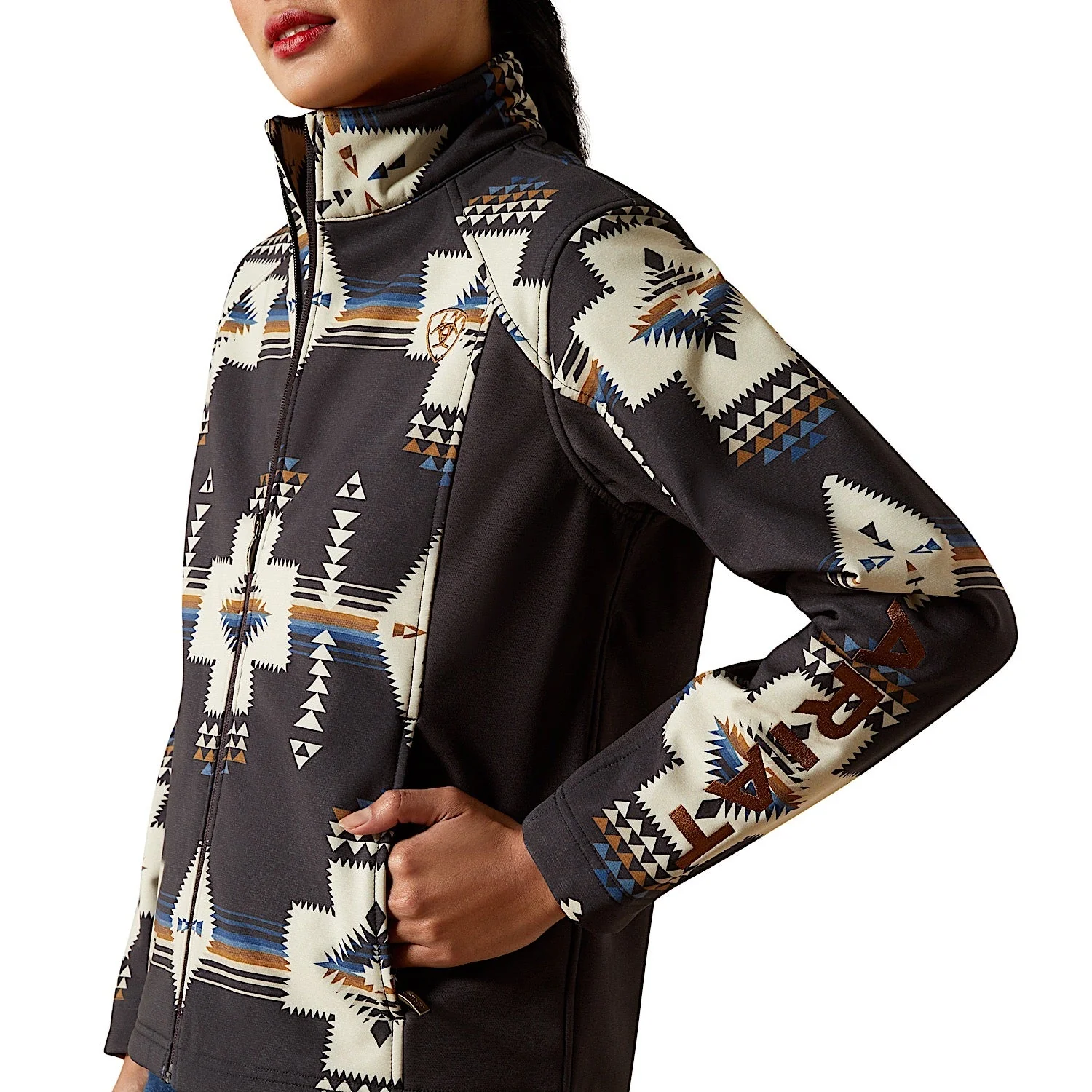 Ariat Women's Logo Softshell Jacket - Thornstone Print - Image 3