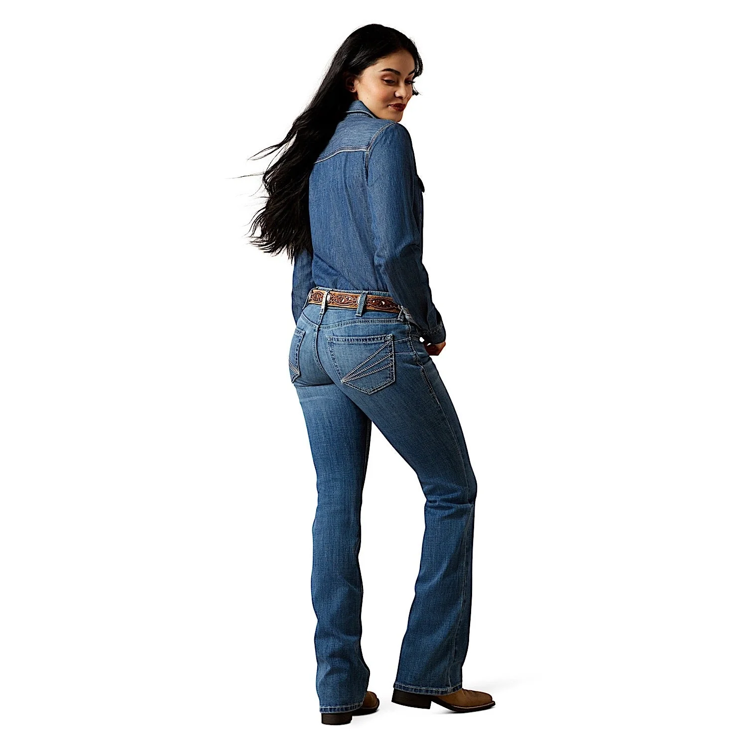 Ariat Women's Mid Rise Aisha Boot Cut Jeans - Ithica - Image 2