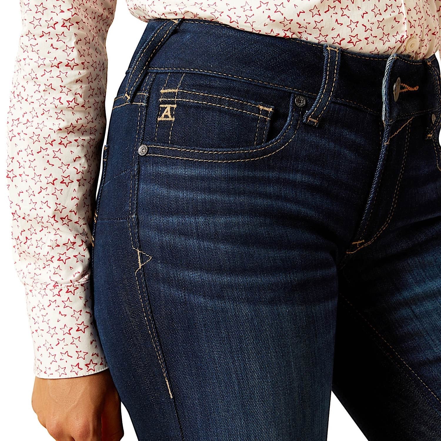 Ariat Women's Mid Rise Romana Straight Leg Jean - Pennsylvania - Image 4