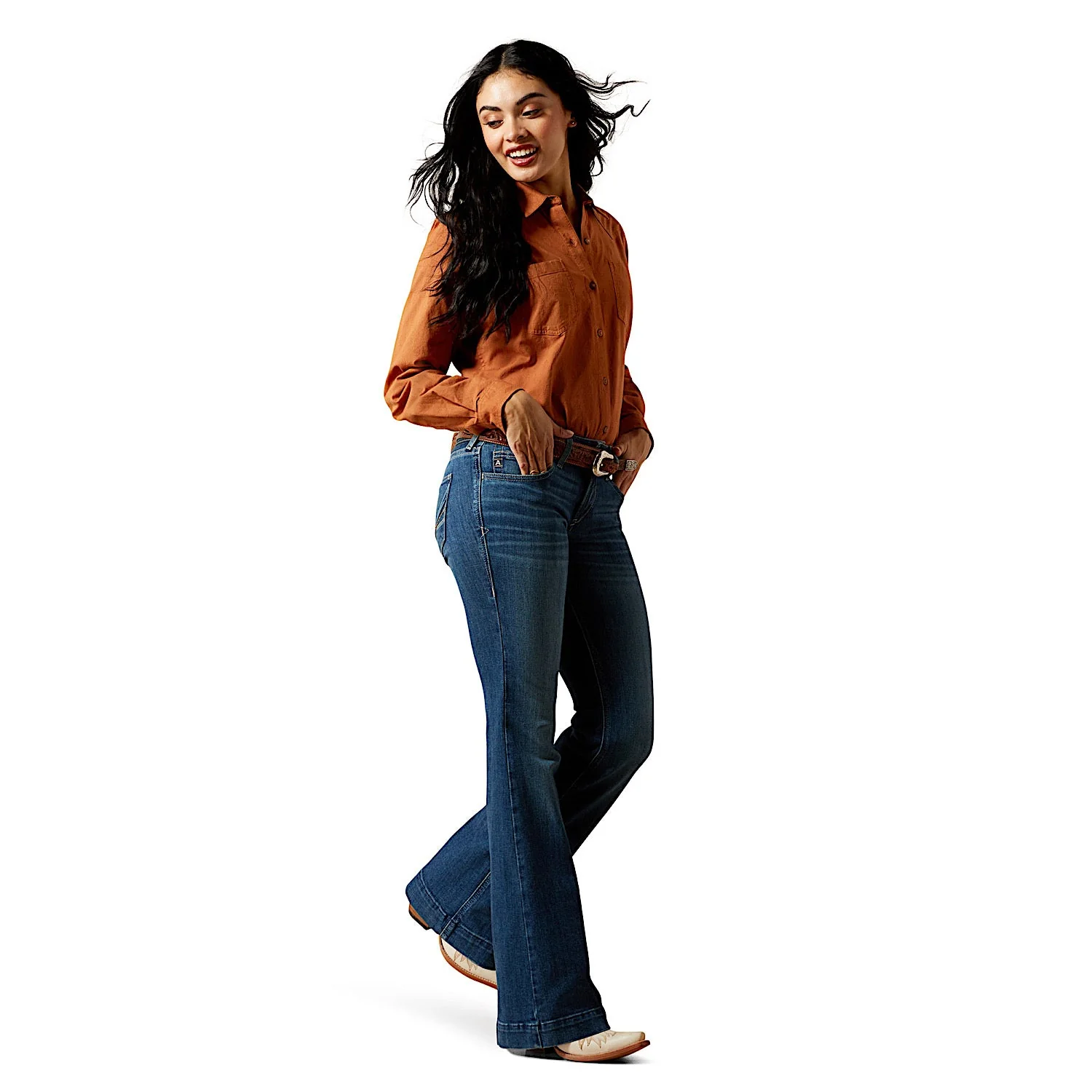 Ariat Women's Perfect Rise Lislie Slim Trouser Jeans - Vermont - Image 3
