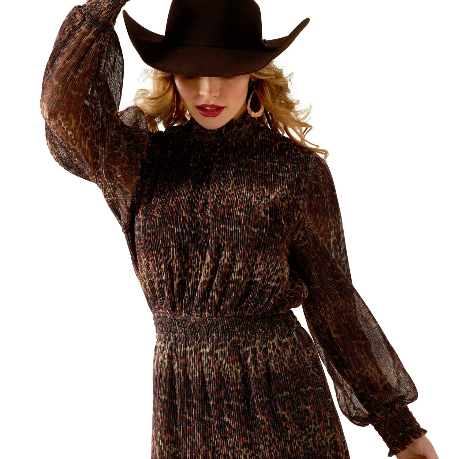Ariat Women's Plume Dress - Leopard Mesh - Image 4