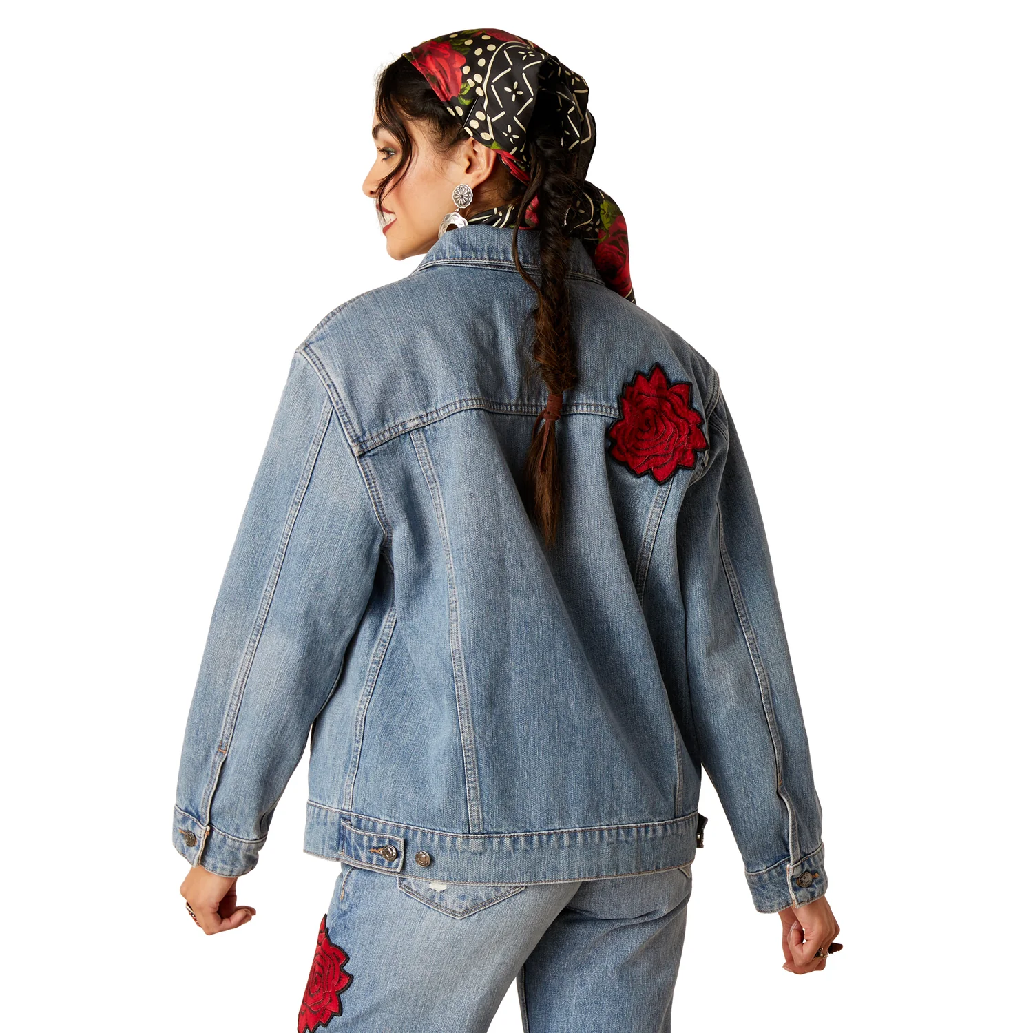 Ariat Women's Quincy Trucker Denim Jacket Anaheim - Image 2