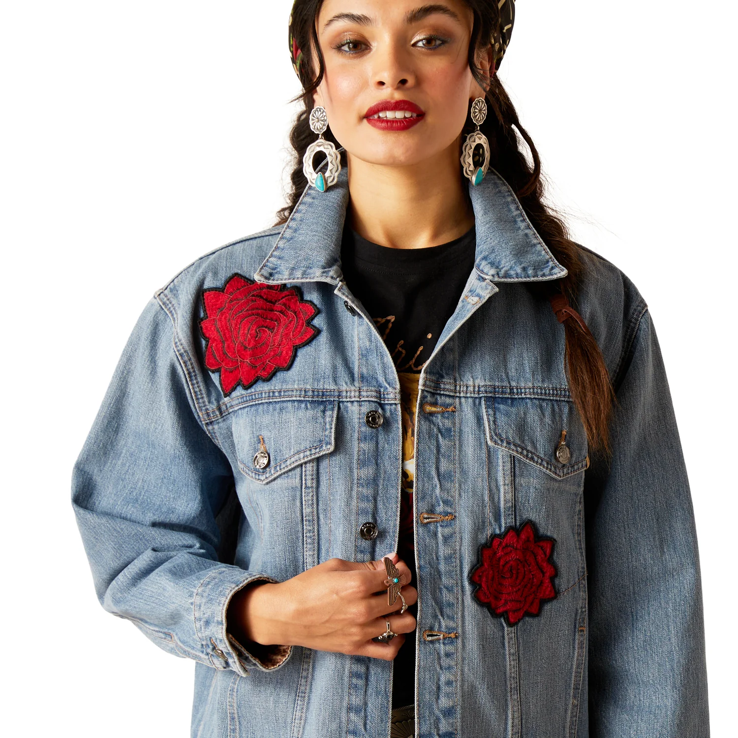 Ariat Women's Quincy Trucker Denim Jacket Anaheim - Image 3