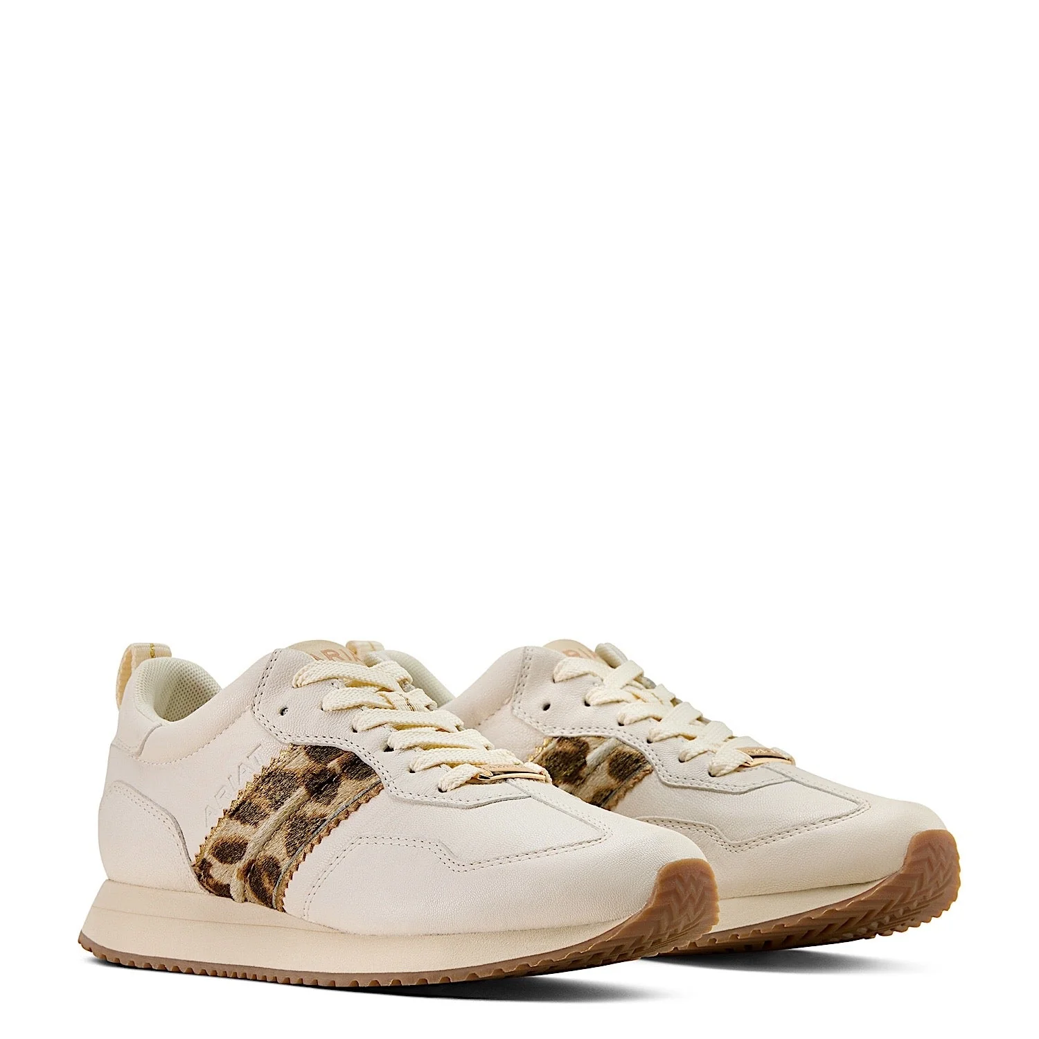 Ariat Women's Ranch Runner Shoe - Bright Cream/Gilded Leopard Hair On - Image 7