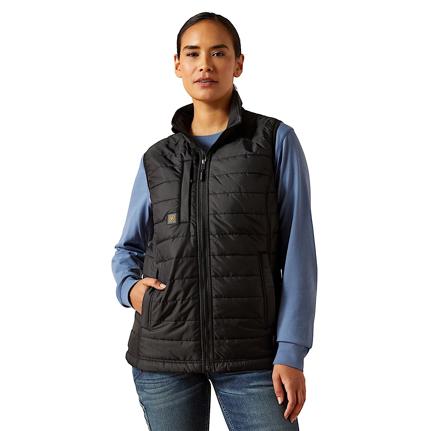 Ariat Women's Rebar Condura Ripstop Lightweight Insulated Vest - Black