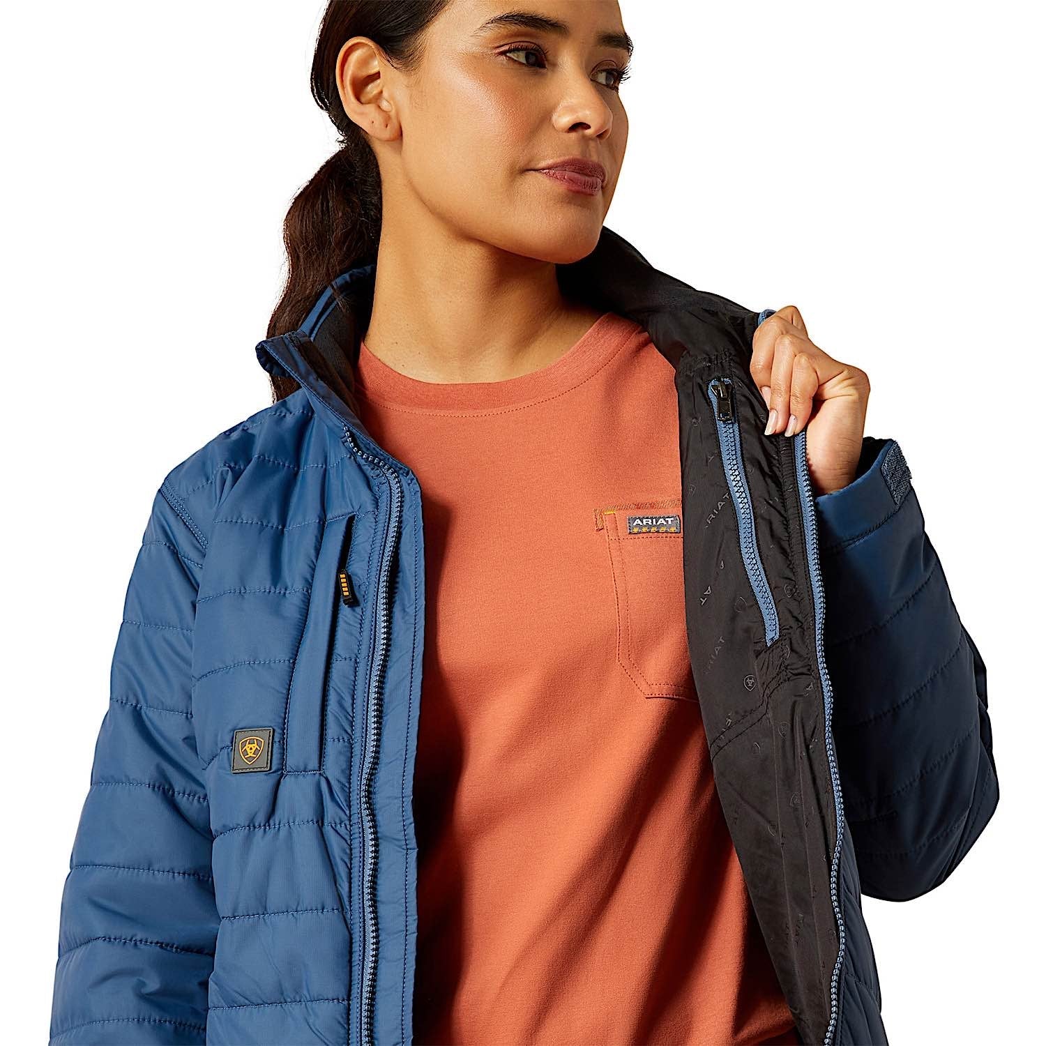 Ariat Women's Rebar Cordura Ripstop Lightweight Insulated Jacket - Ensign Blue - Image 5